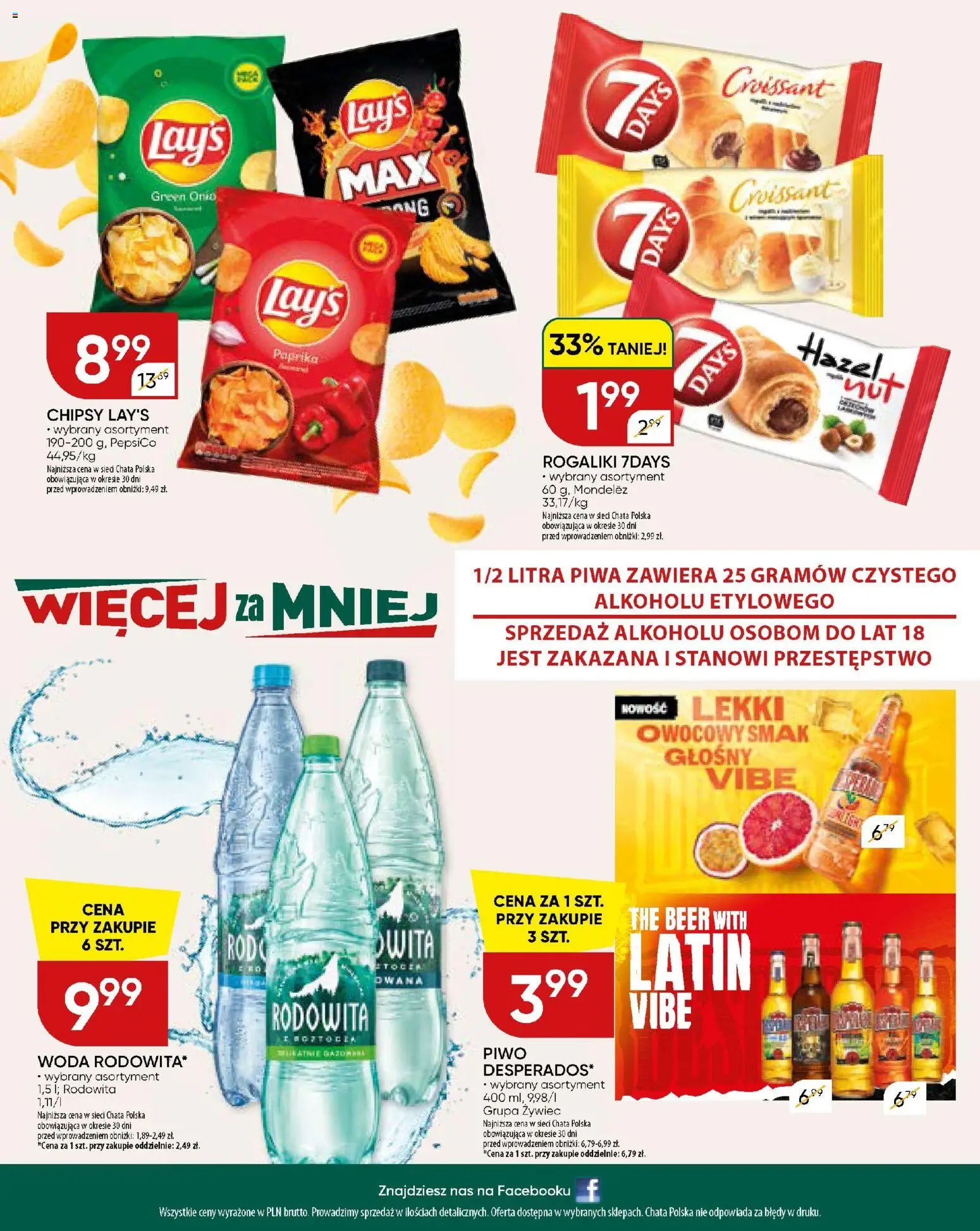 Chata Polska gazetka od 27.04.2026 | Strona: 16 | Produkty: Chipsy, Piwo, Woda