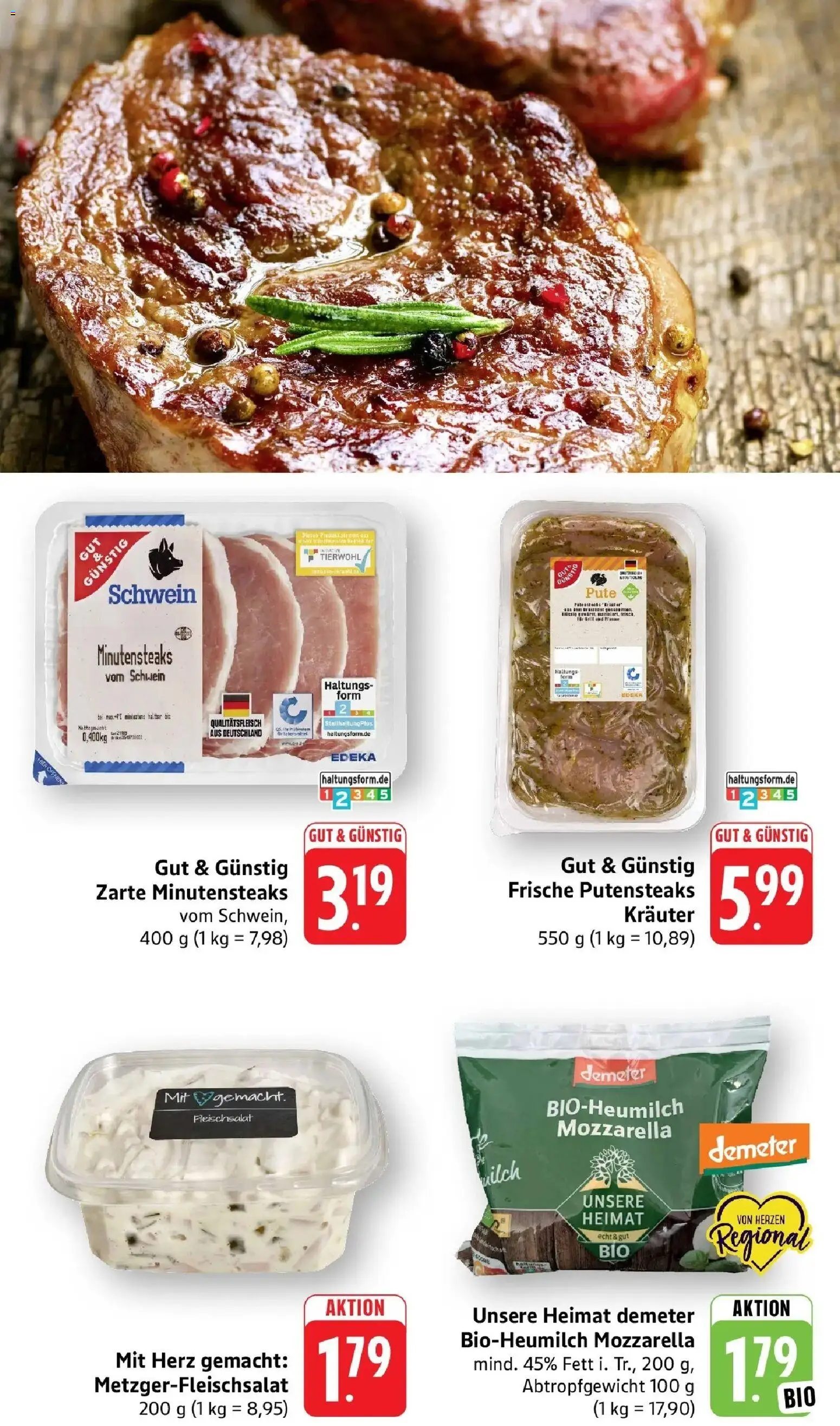 nah & gut Prospekt Neuhofen – gültig ab 01.06.2026 | Seite: 3 | Produkte: Pute, Grill, Milch, Mozzarella
