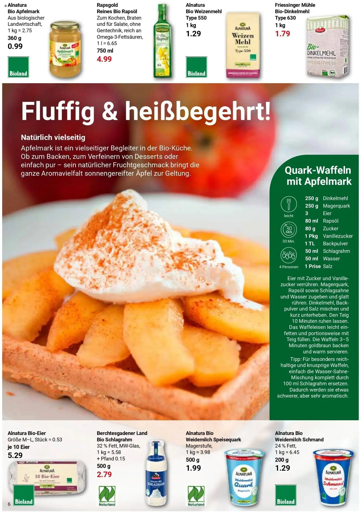 Globus Prospekt Mühldorf (ab 24.08.2026) » Angebote online | Seite: 29 | Produkte: Schlagsahne, Äpfel, Weizenmehl, Waffeleisen