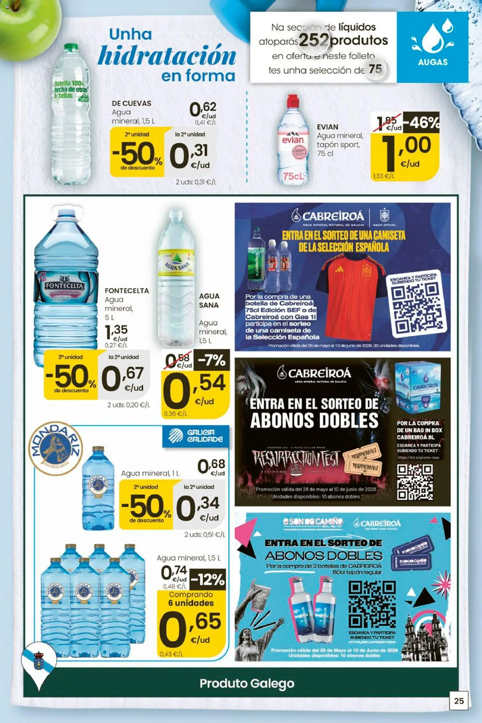 Eroski Ofertóns de verán │ válido desde el 28.05.2026 | Página: 25 | Productos: Agua mineral