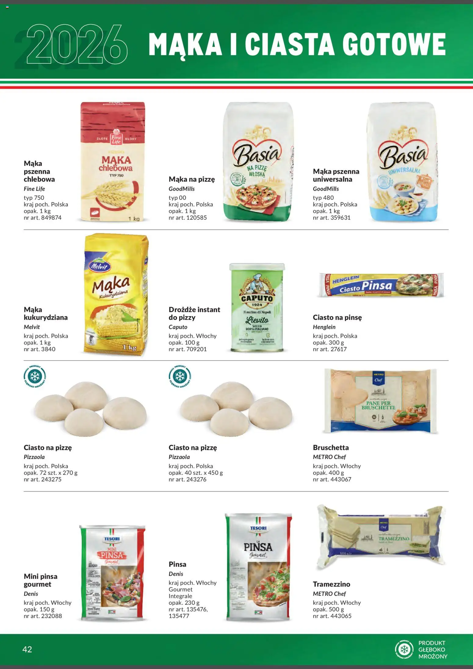 Makro Gazetka - Italia od 01.02.2026 | Strona: 42 | Produkty: Ciasto, Mąka na pizzę, Ciasto na pizze, Mąka