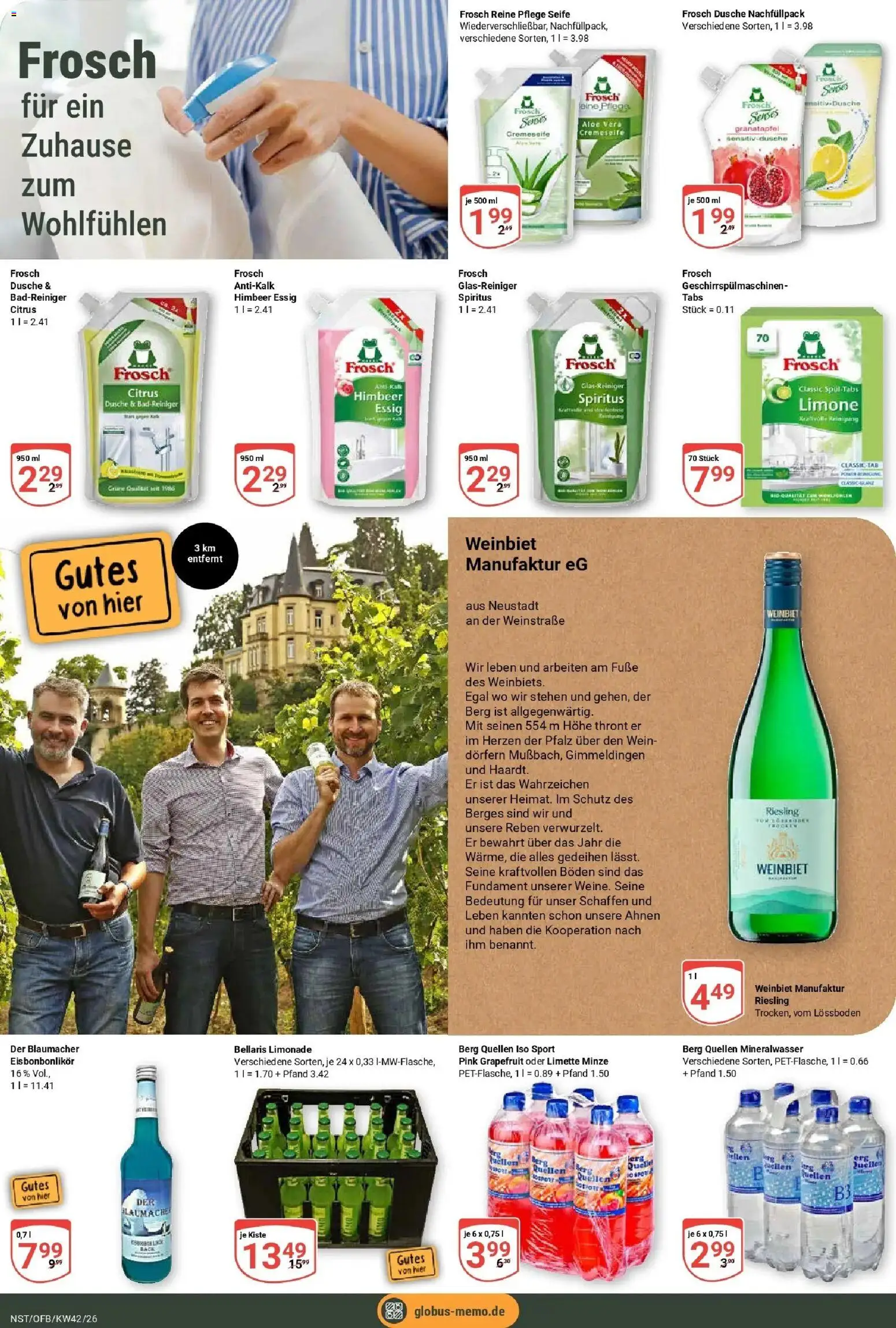 Globus Prospekt Neustadt (ab 12.10.2026) » Angebote online | Seite: 25 | Produkte: Bad, Limonade, Mineralwasser, Grapefruit