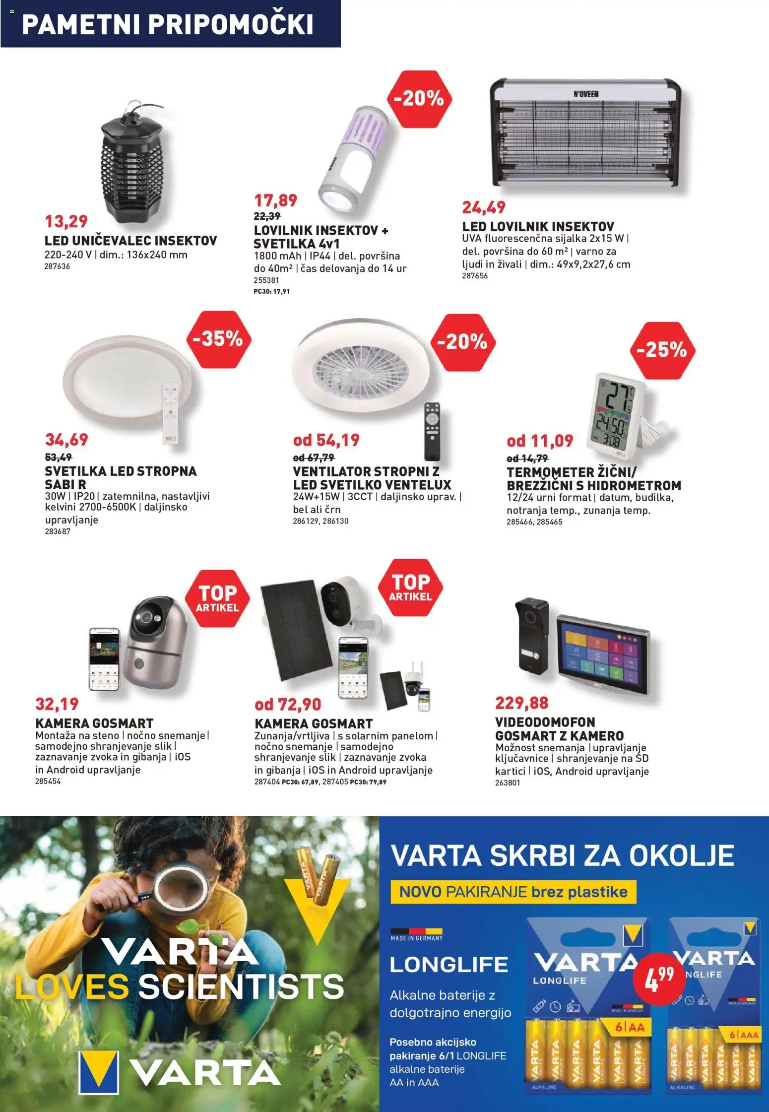 Novi Inpos katalog ponudbe – veljaven od 04.06.2026 | Stran: 25 | Izdelki: Kamera, Termometer, Baterije, Svetilka