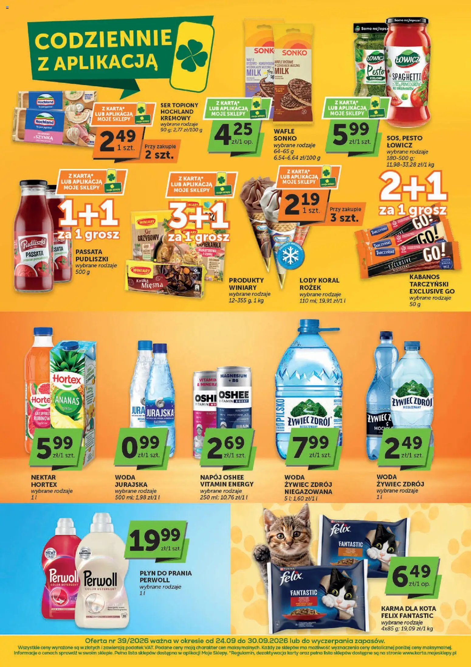Euro Sklep gazetka - Market od 24.09.2026 | Strona: 6 | Produkty: Ser topiony, Wafle ryżowe, Lody koral, Passata