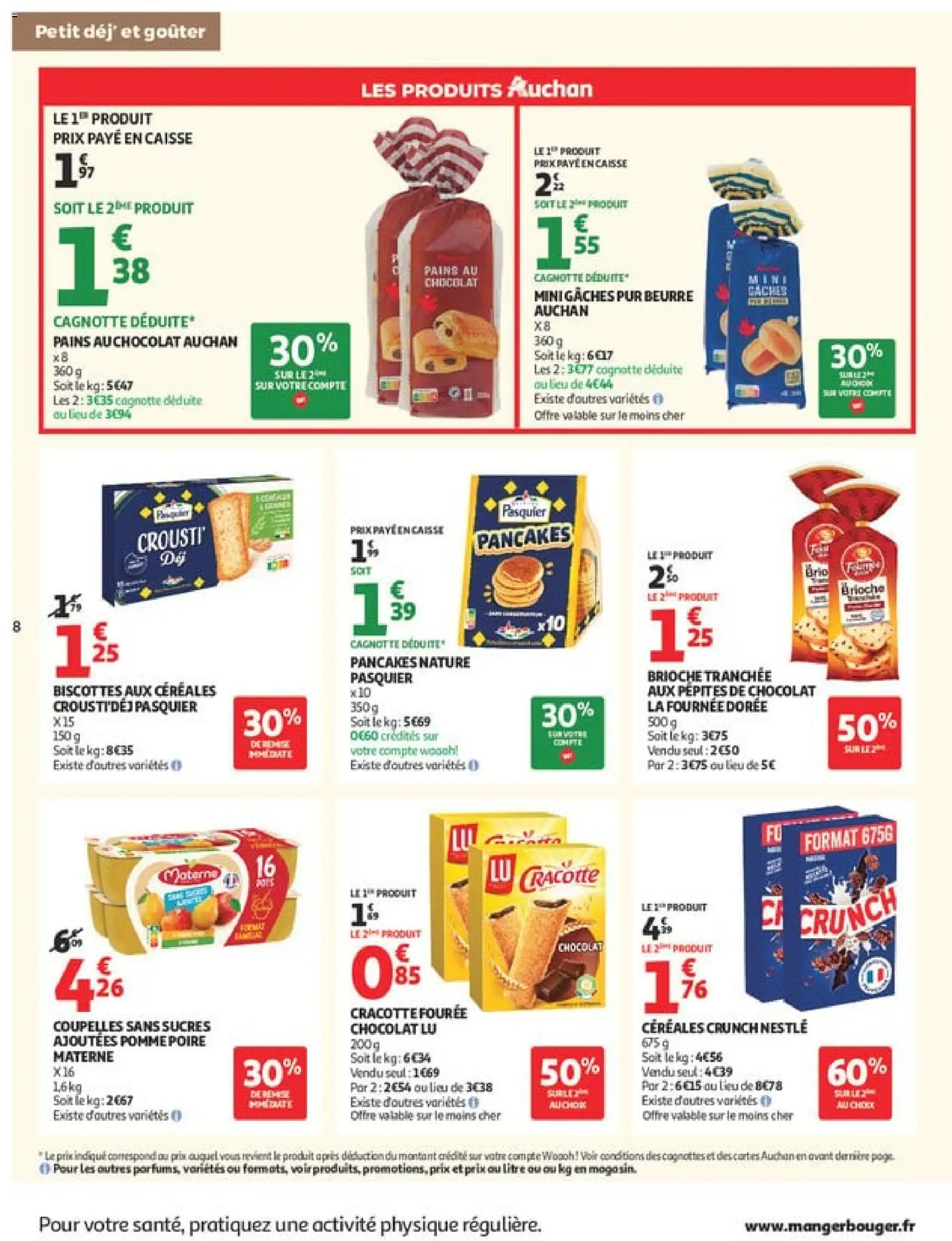 {H1} | Page: 8 | Produits: Biscottes, Poire, Pépites de chocolat, Chocolat