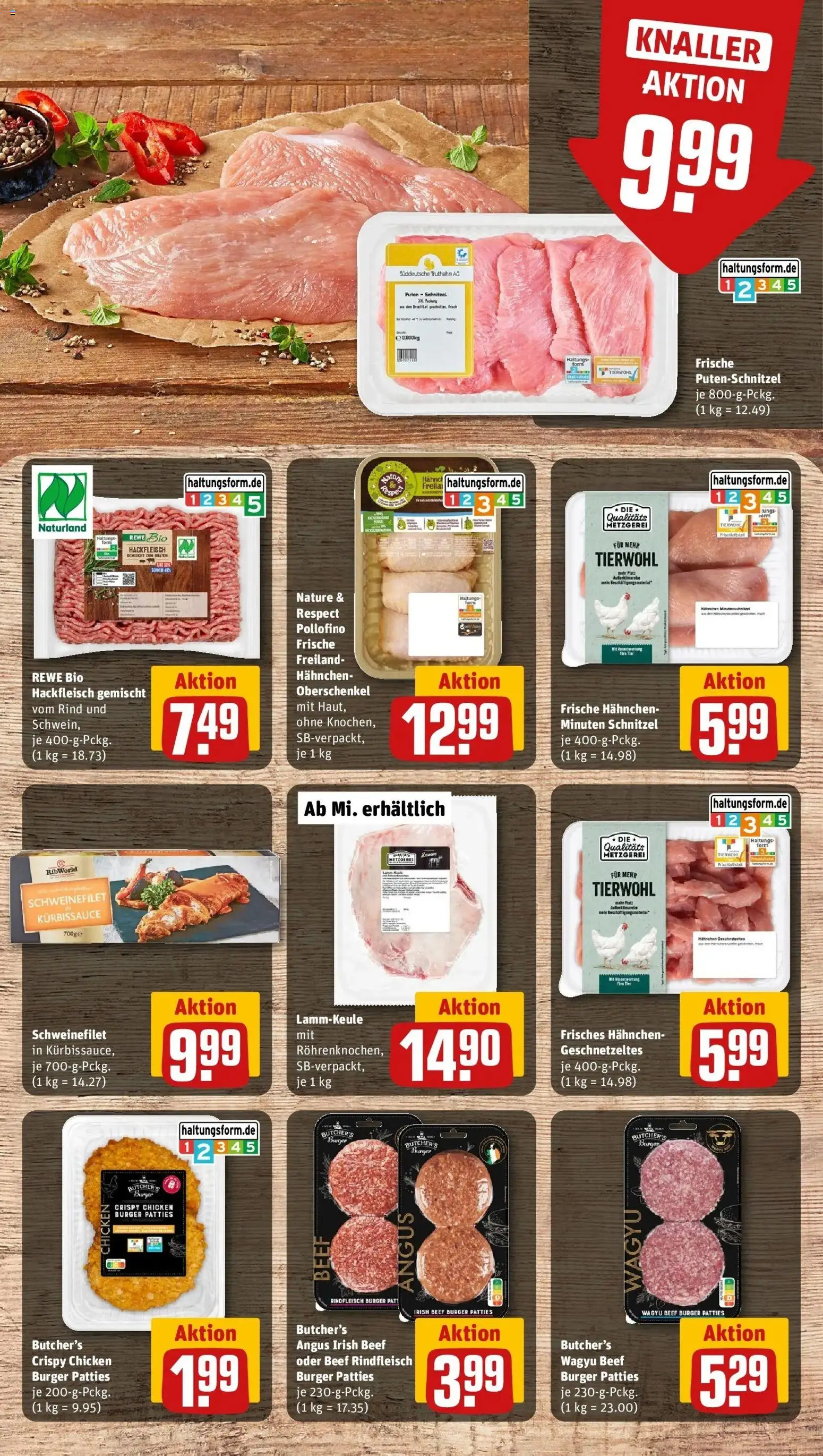 REWE Prospekt ab 26.10.2026 zum Blättern » Angebote | Seite: 10 | Produkte: Lammkeule, Hahnchen, Schweinefilet, Hackfleisch