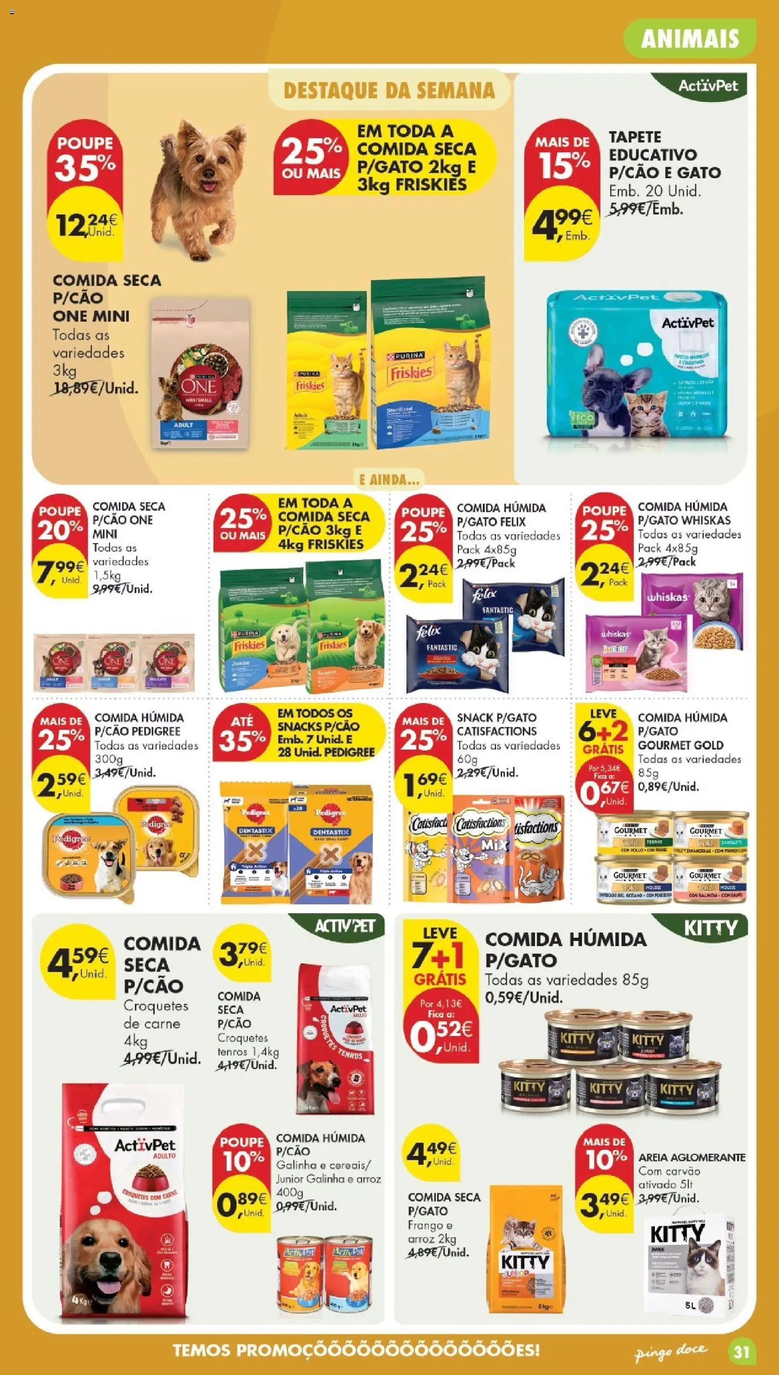 Pingo Doce folheto Poupe Esta Semana Madeira │ válido de 27/10/2026 | Página: 31 | Produtos: Areia, Croquetes, Pó, Carne