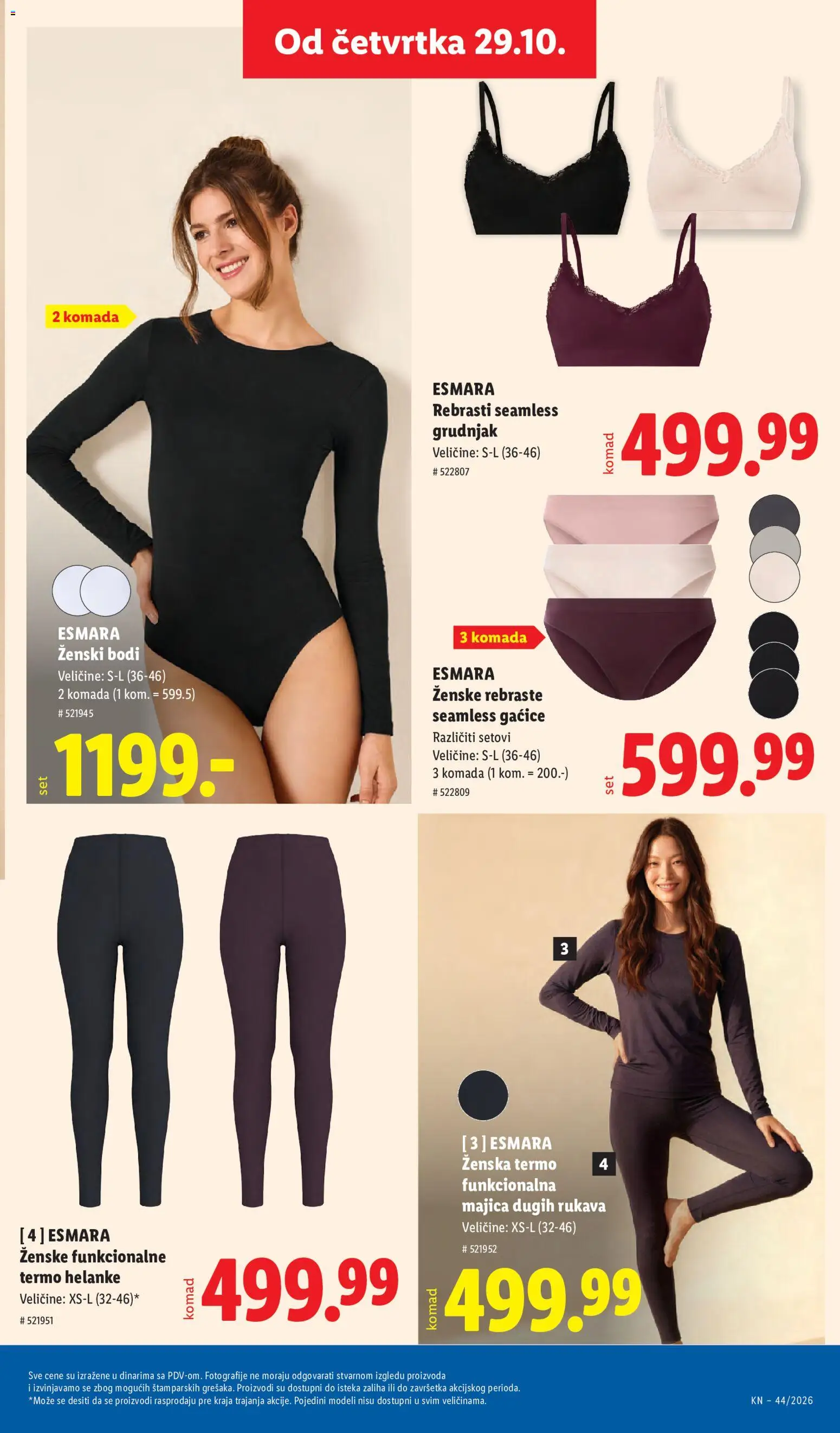 Lidl katalog - važi od 29.10.2026 | Strana: 83 | Proizvode: Termo helanke, Gaćice, Grudnjak, Helanke