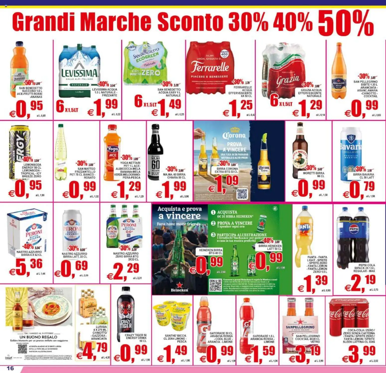 Volantino Pewex del 29.05.2026 | Pagina: 16 | Prodotti: Chinotto, Pesca, Arancia, Ferrarelle