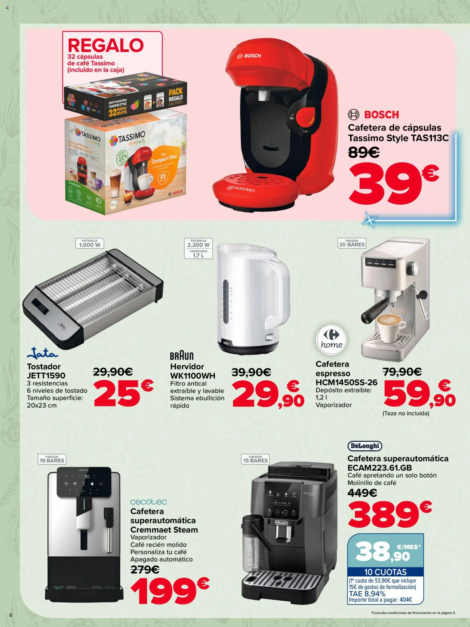 Carrefour Casa Equipada │ válido desde el 16/07/2026 | Página: 8 | Productos: Café, Cafetera, Tostador, Caja