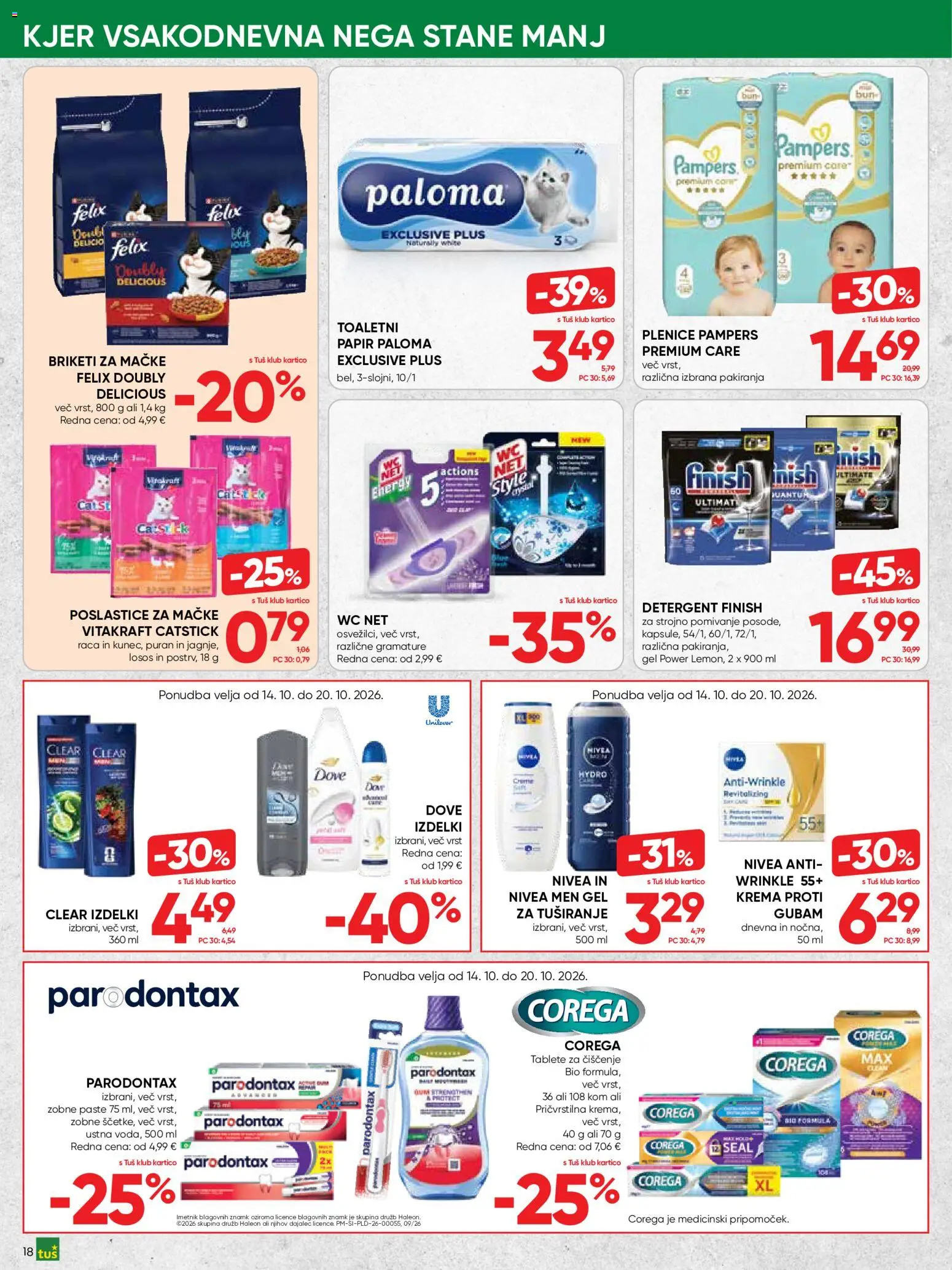 Novi Tuš katalog ponudbe – veljaven od 14.10.2026 | Stran: 18