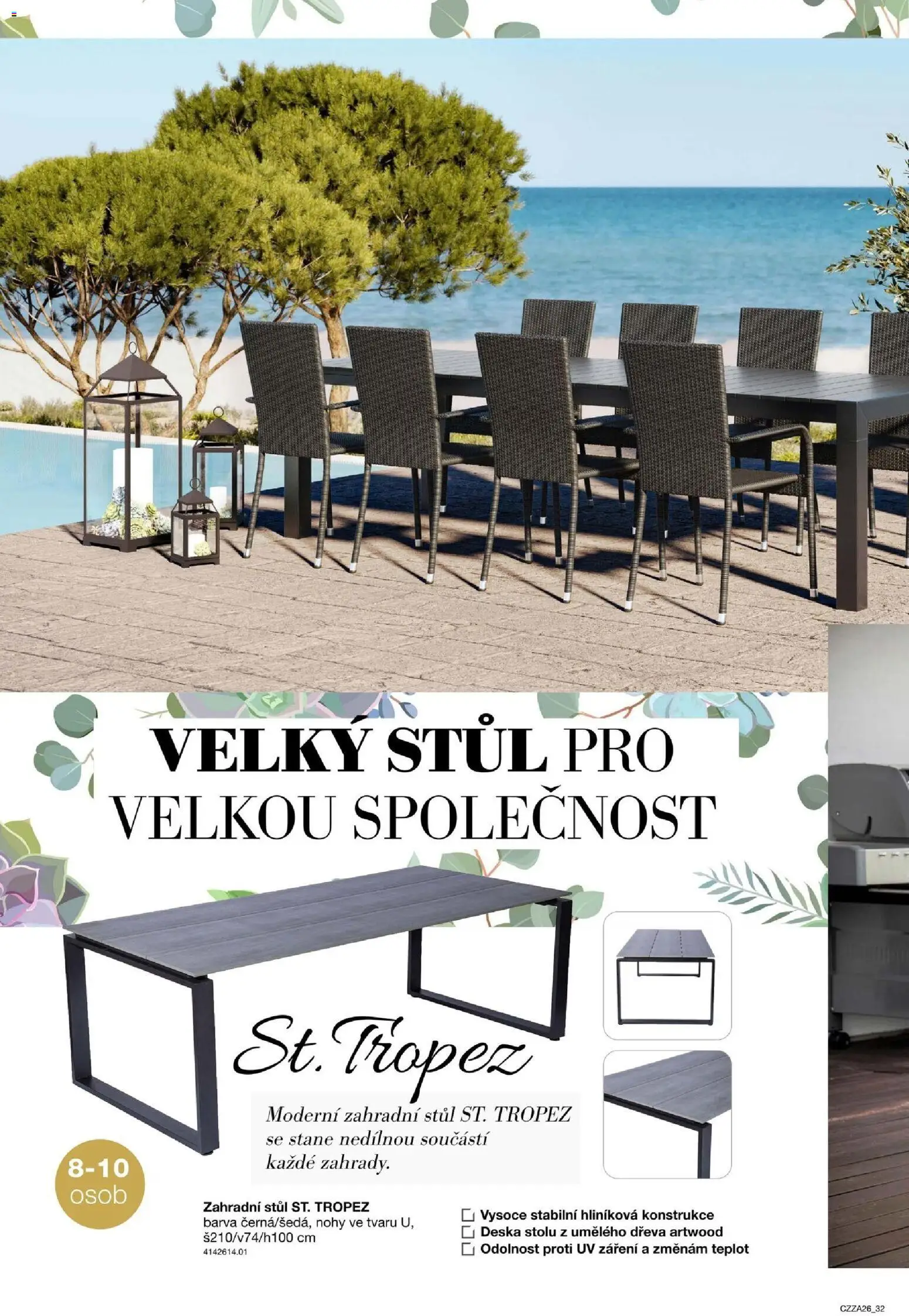 Sconto nábytek katalog - Zahradní speciál od 01.01.2026 | Strana: 32 | Produkty: Stůl