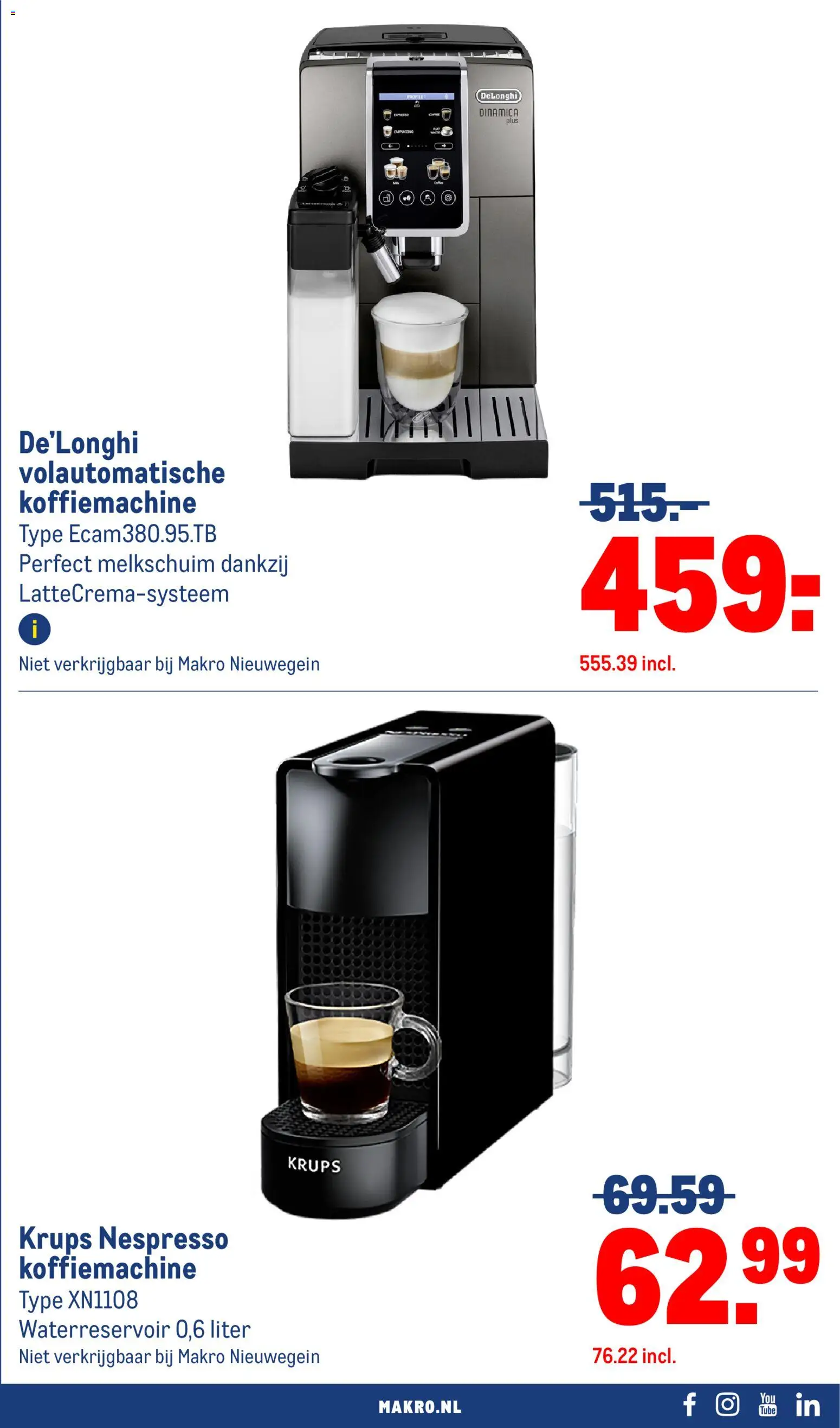 {H1} | Pagina: 19 | Producten: Koffiemachine, Cappuccino