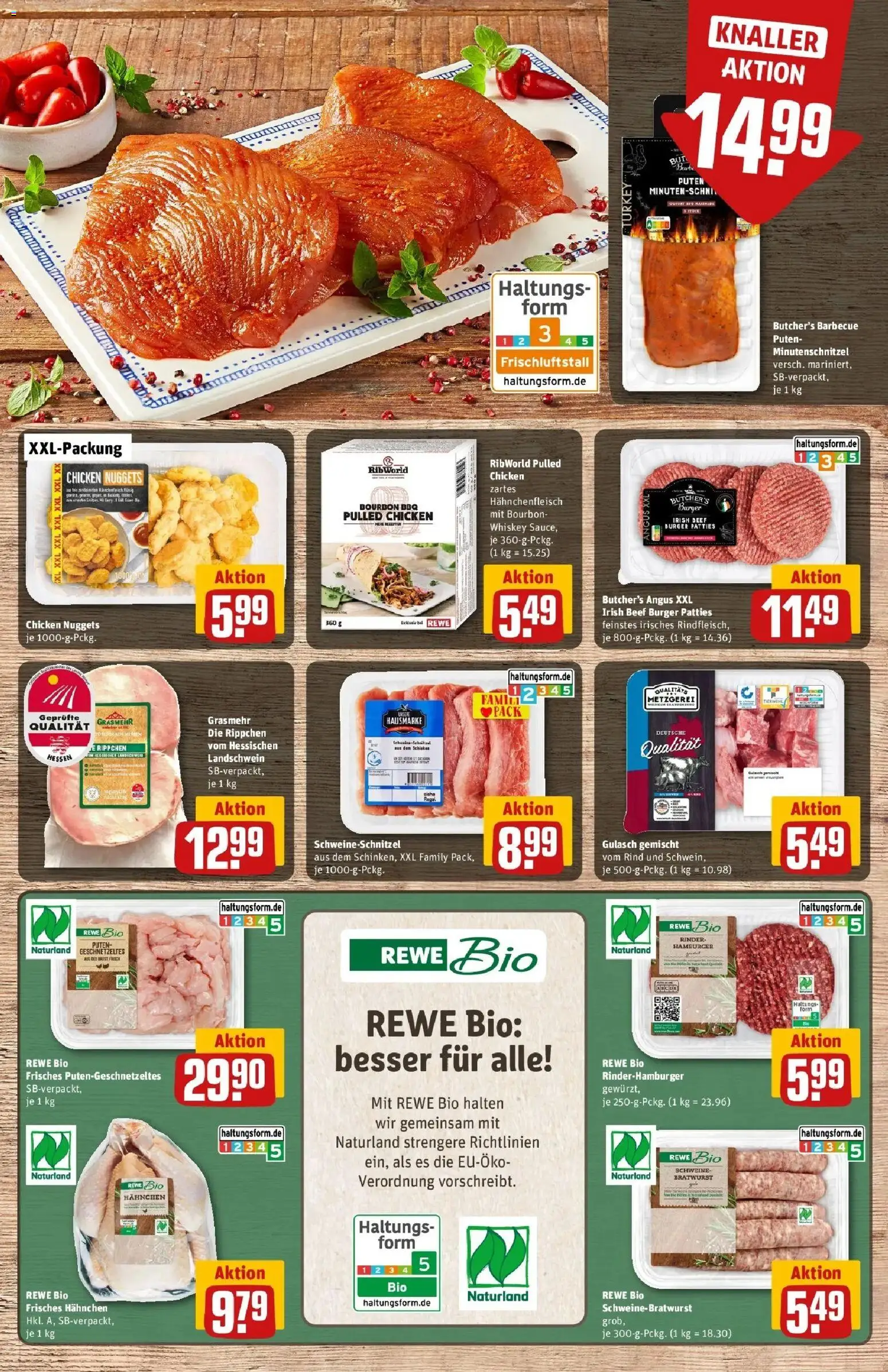 REWE Prospekt ab 14.09.2026 zum Blättern » Angebote | Seite: 7 | Produkte: Regal, Bratwurst, Burger, Schinken