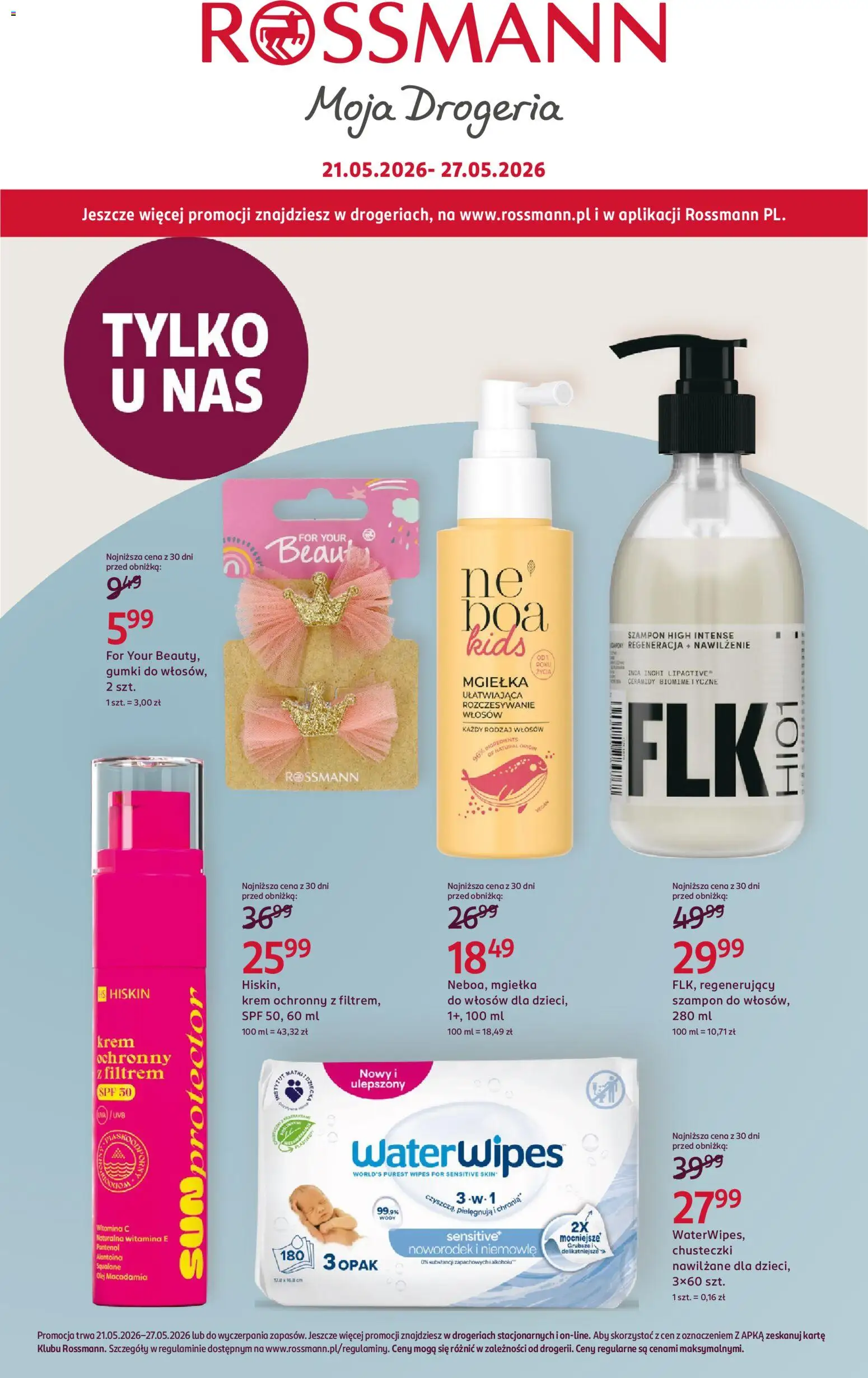 Rossmann gazetka od 21.05.2026 | Strona: 1 | Produkty: Drogeria, Olej, Szampon, Krem