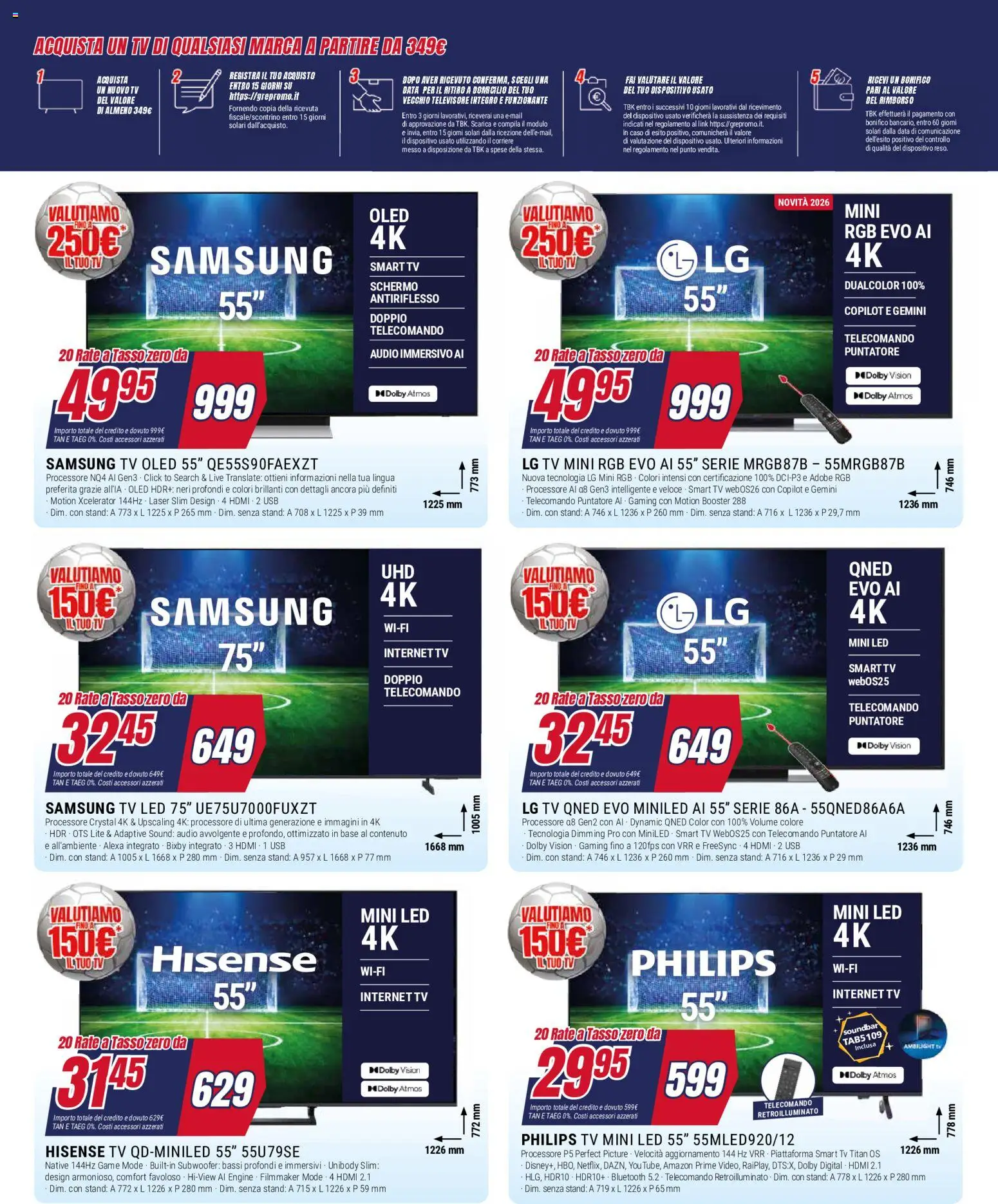 Volantino Trony del 21.05.2026 | Pagina: 3 | Prodotti: Schermo, smart TV, Soundbar, Samsung
