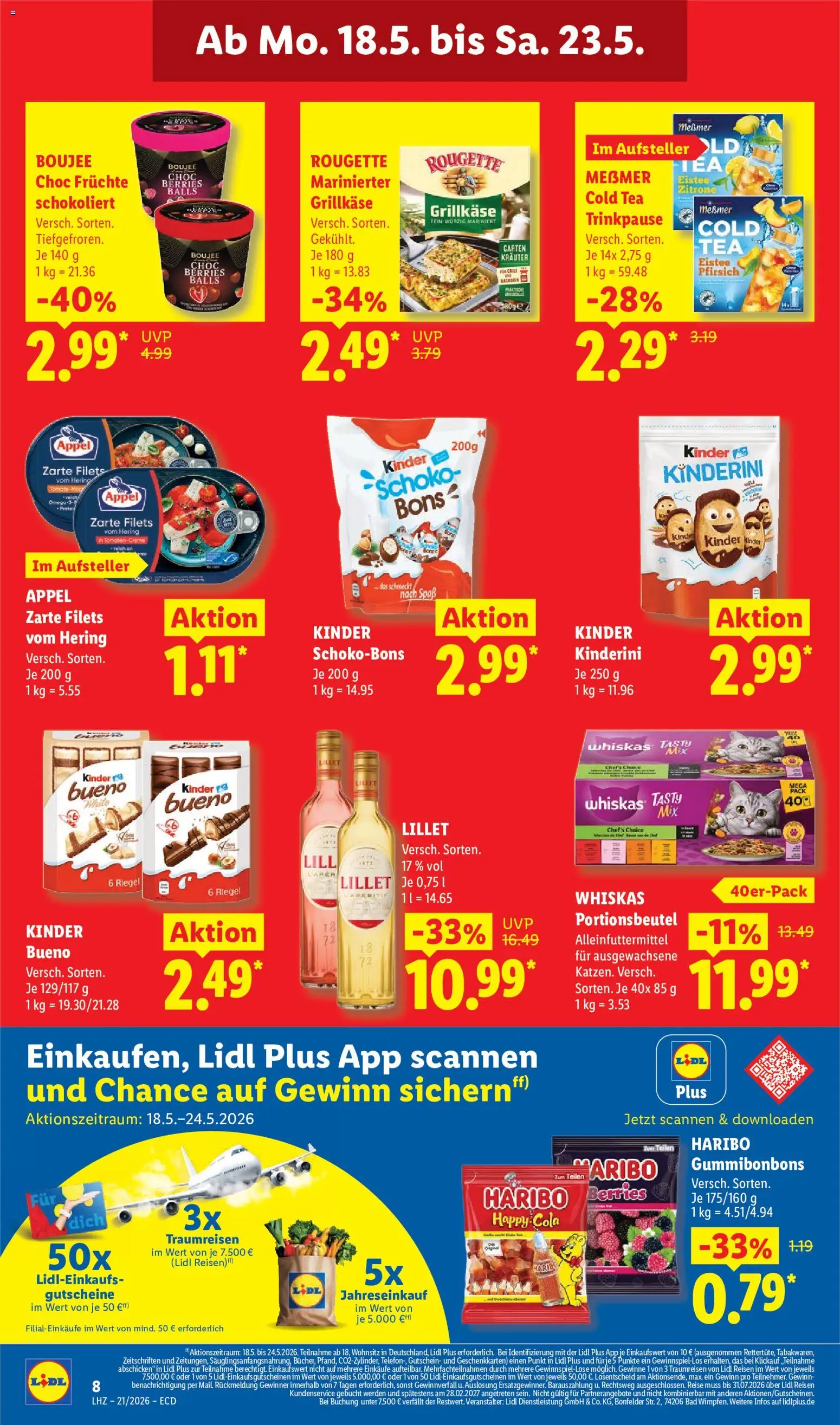 Lidl Prospekt – gültig ab 18.05.2026 | Seite: 16 | Produkte: Messmer, Lillet, Zitrone, Pfirsich