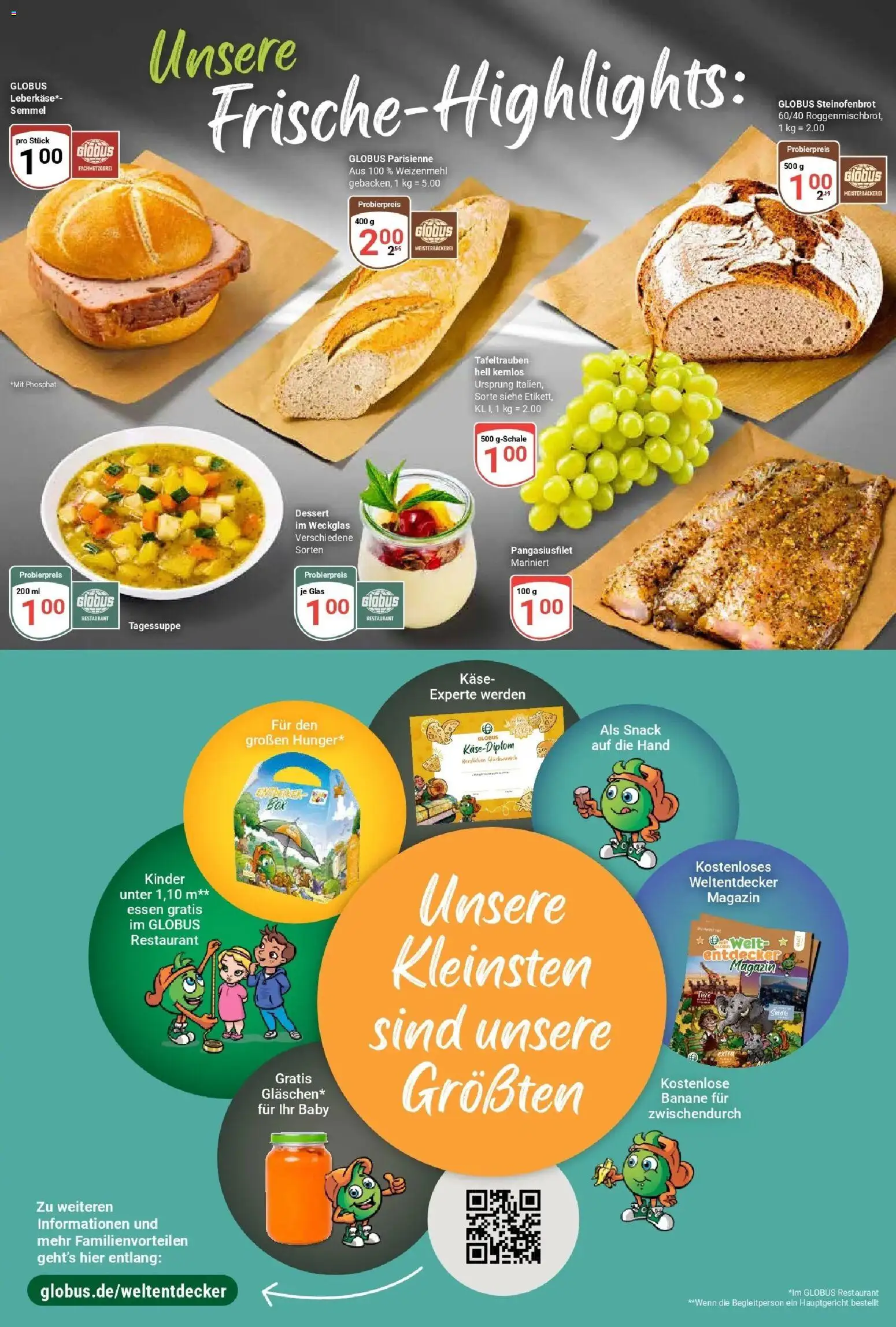 Globus Prospekt Forchheim (ab 14.09.2026) » Angebote online | Seite: 2 | Produkte: Bäckerei, Weizenmehl, Magazin, Leberkase