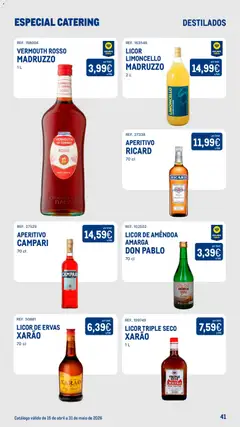 Pré-visualização Makro Especial Catering válido de 15.04.2026 | Página: 41 | Produtos: Limoncello, Licor