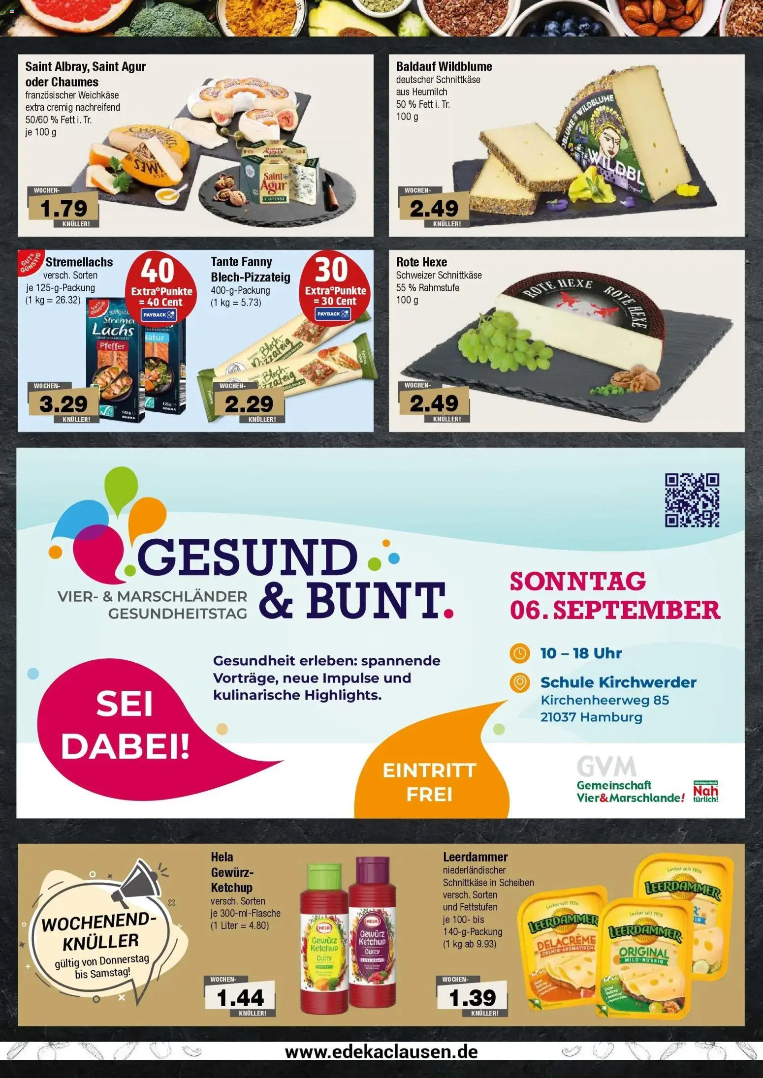 Edeka Prospekt Hamburg (ab 31.08.2026) » Angebote Online | Seite: 4 | Produkte: Leerdammer, Lachs, Pfeffer, Ketchup
