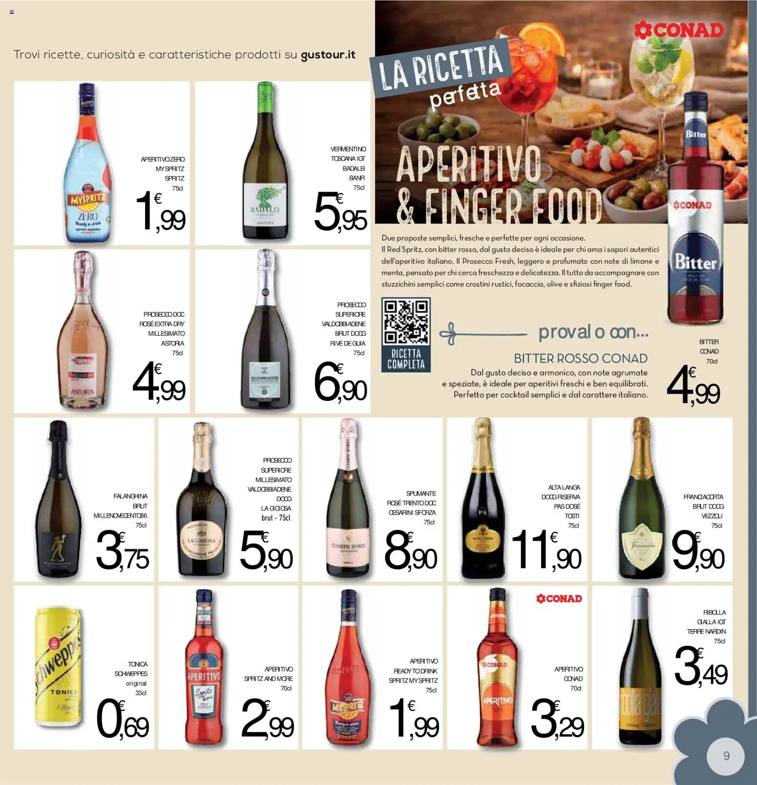 Volantino Conad del 15/07/2026 | Pagina: 9 | Prodotti: Limone, Olive, Crostini, Spumante