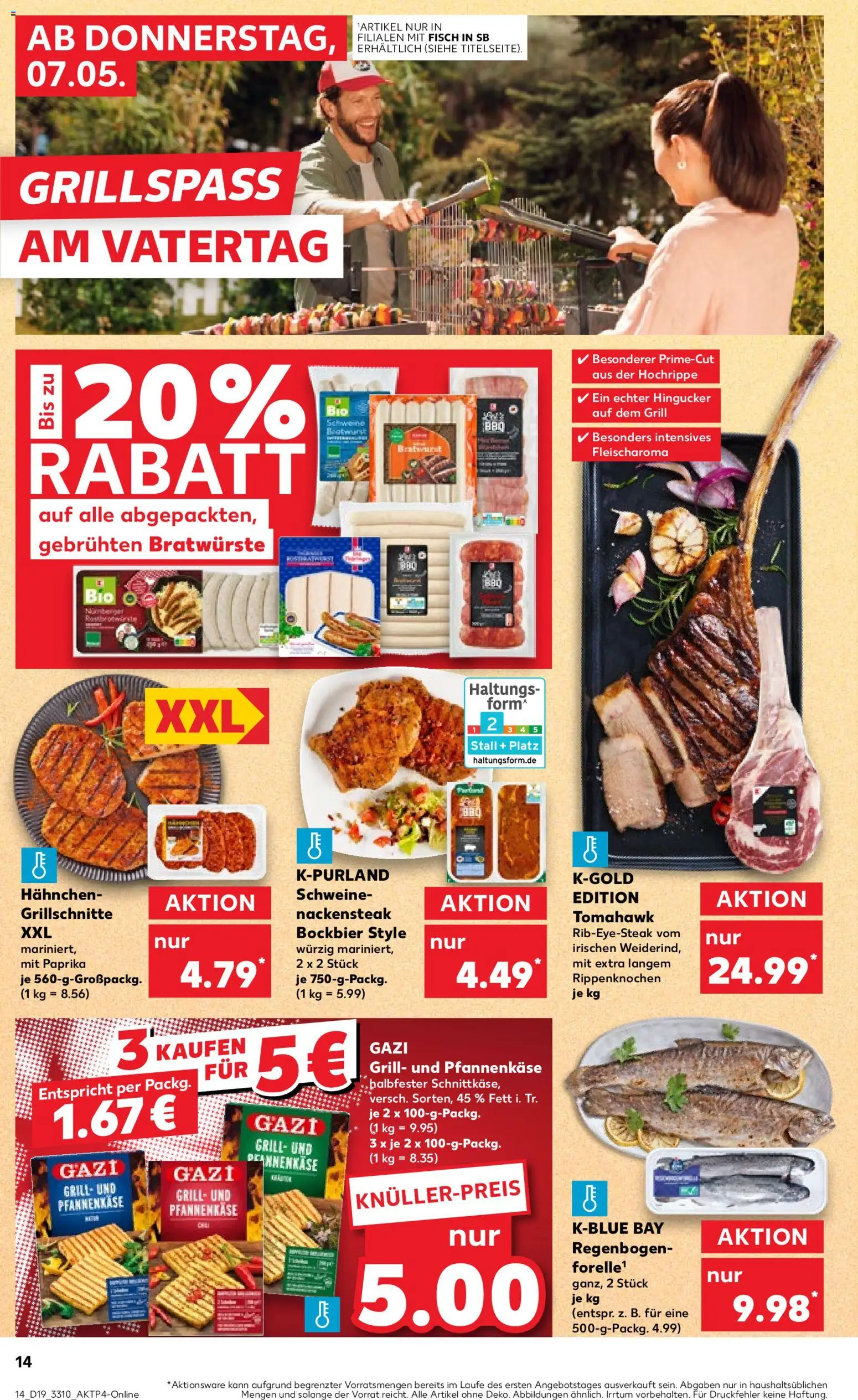 Kaufland Prospekt Zeitz	 – gültig ab 07.05.2026 | Seite: 14 | Produkte: Grill, Hahnchen, Paprika, Steak