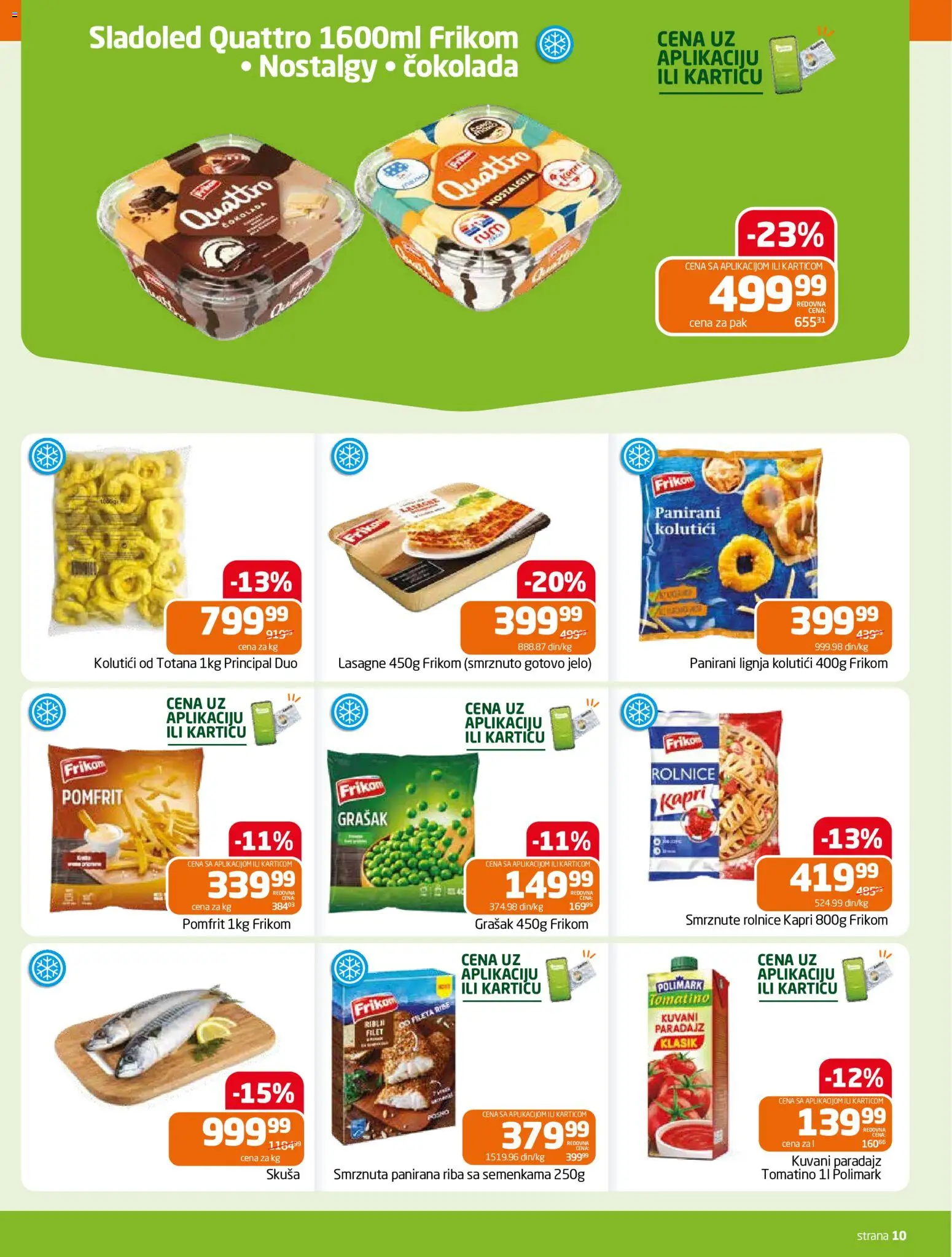 Gomex katalog - važi od 30.09.2026 | Strana: 10 | Proizvode: Filet, Čokolada, Pire, Riba
