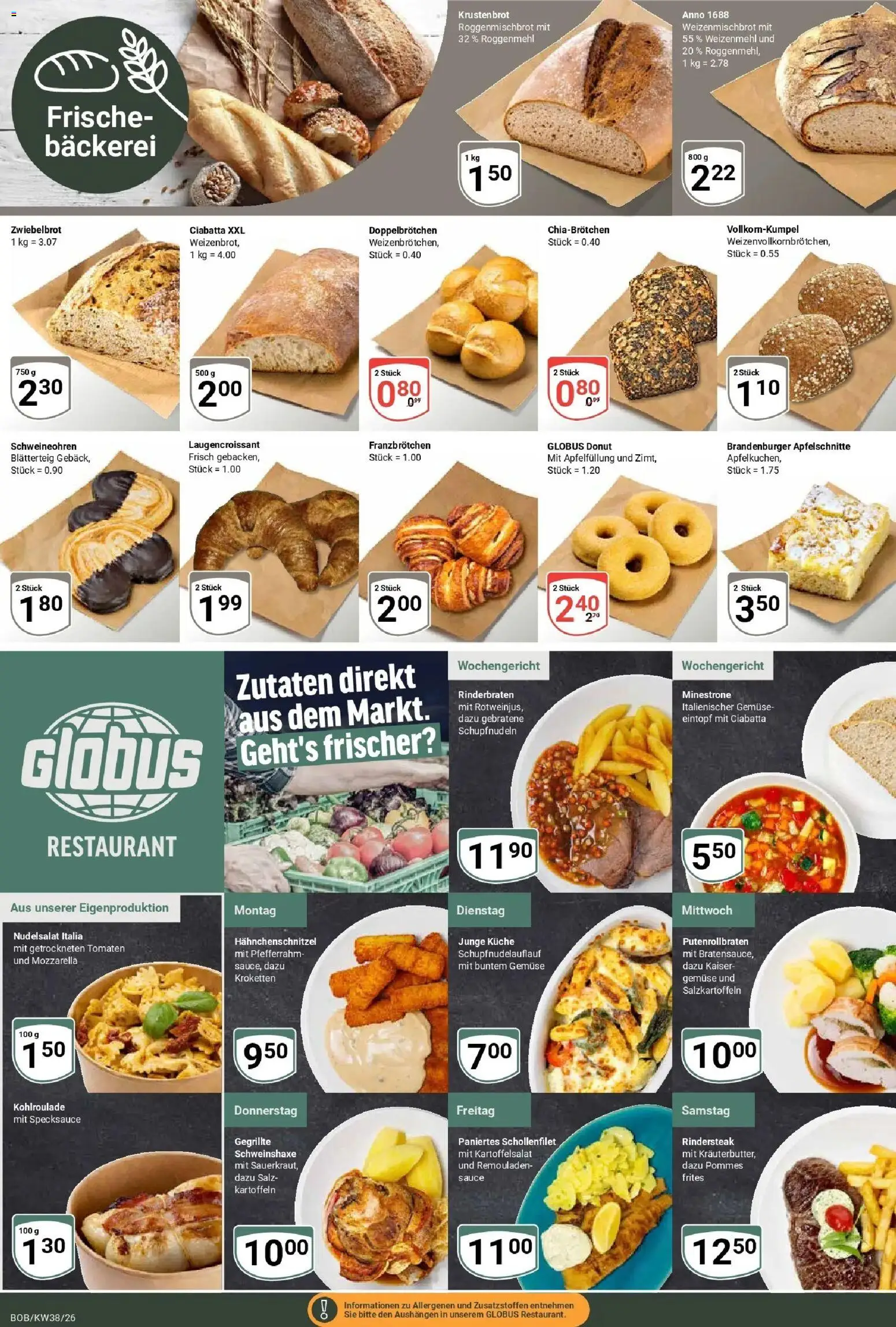 Globus Prospekt Bobenheim-Roxheim (ab 14.09.2026) » Angebote online | Seite: 6 | Produkte: Rinderbraten, Mozzarella, Kartoffeln, Salz