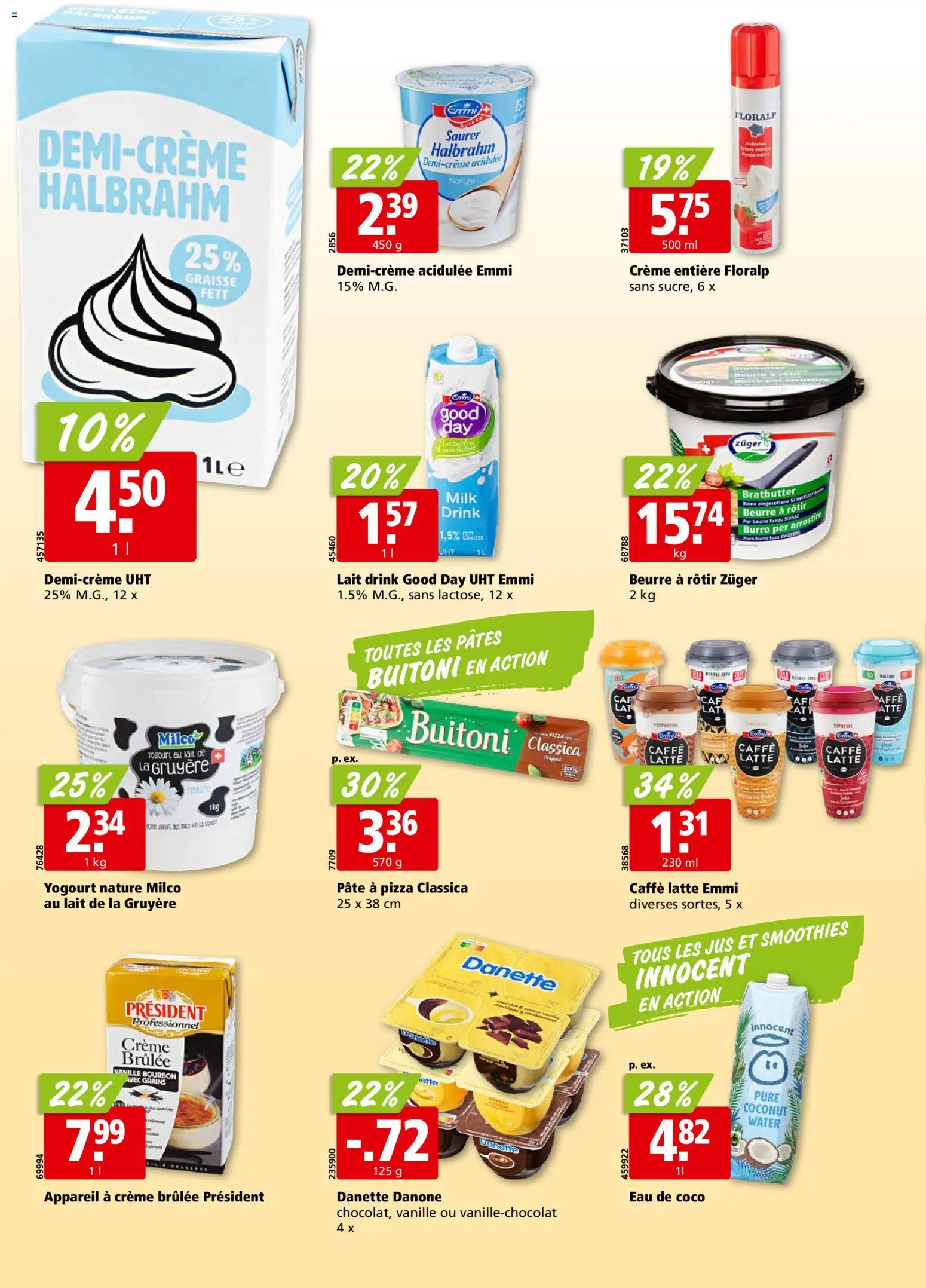 Aligro aktionen Chavannes, Matran, Genève, Sion – gültig ab 13.07.2026 | Seite: 14 | Produkte: Creme Brulee, Saurer Halbrahm, Bourbon, Creme