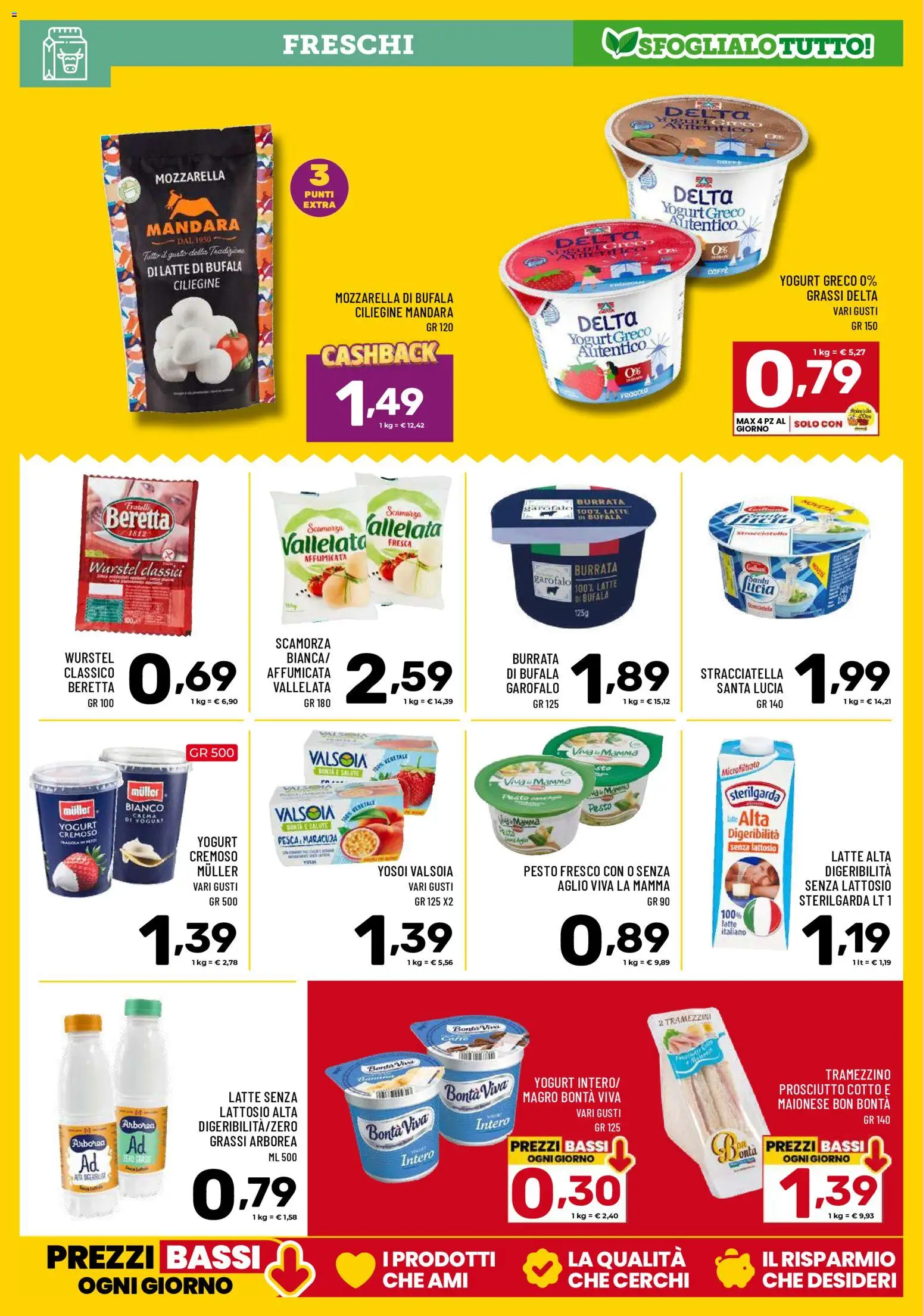 Volantino Il Centesimo del 22/09/2026 | Pagina: 7 | Prodotti: Yogurt greco, Prosciutto Cotto, Prosciutto, Senza lattosio