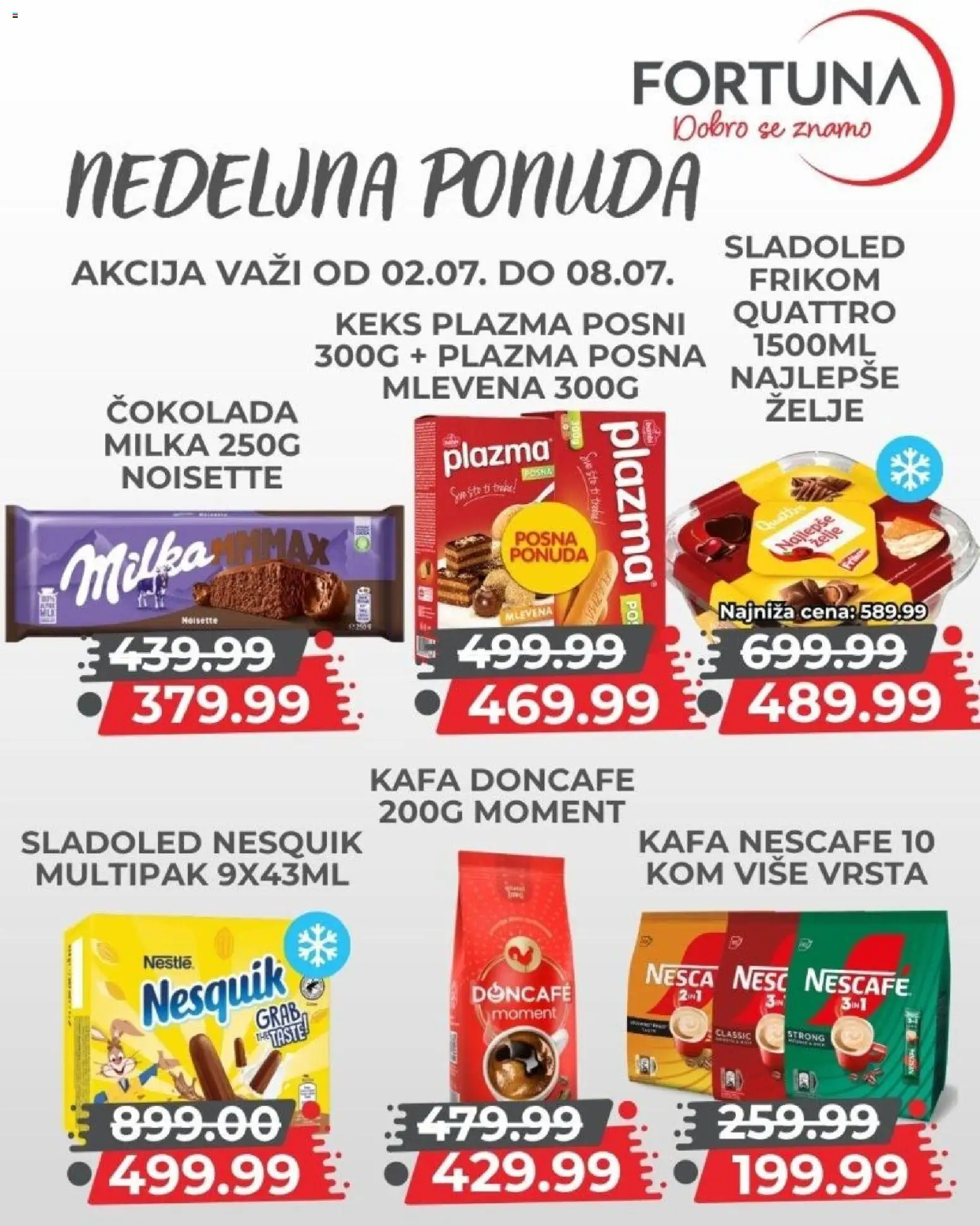 Fortuna Market katalog - važi od 02.07.2026 | Strana: 8 | Proizvode: Sladoled, Plazma, Doncafe, Kafa