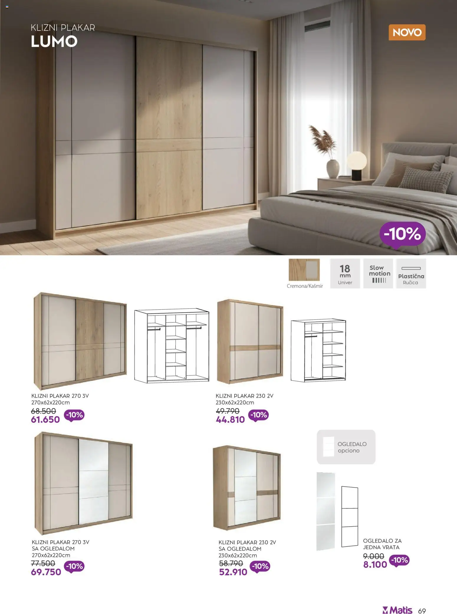 Matis katalog - važi od 01.08.2026 | Strana: 69 | Proizvode: Vrata, Ogledalo