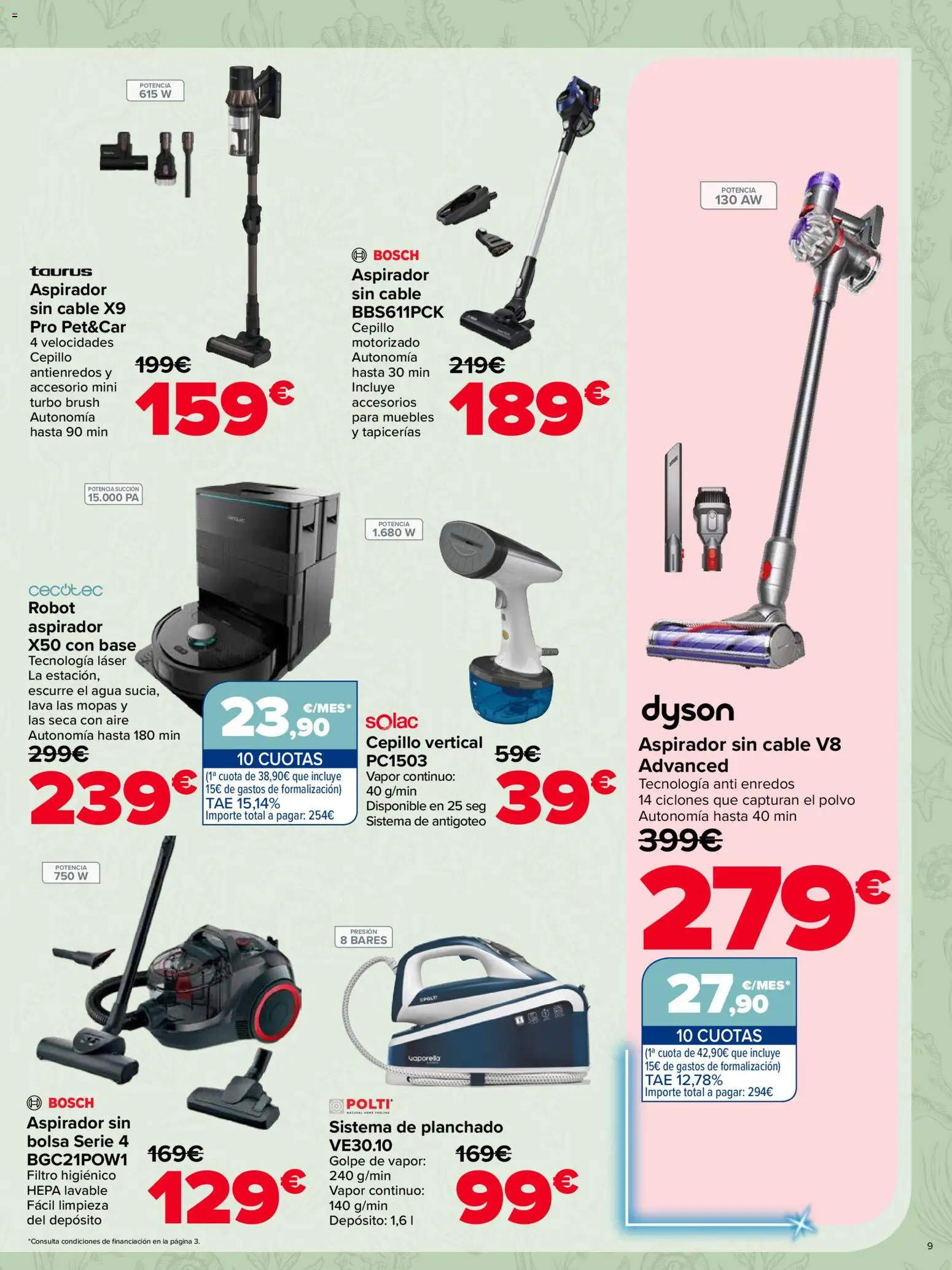 Carrefour Casa Equipada │ válido desde el 16/07/2026 | Página: 9 | Productos: Muebles, Cable, Bolsa, Aspirador