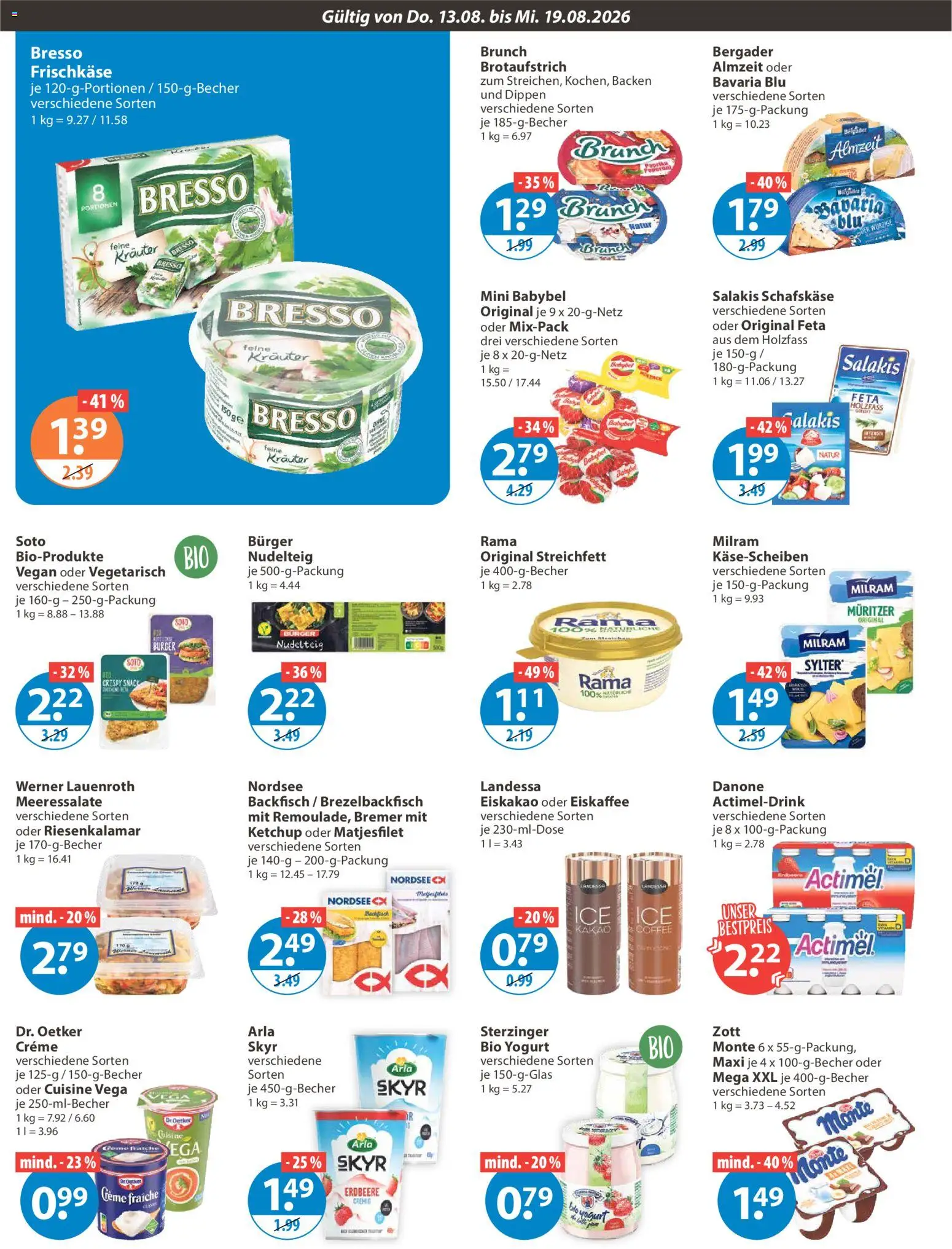 V-Markt Angebote – gültig ab 13.08.2026 | Seite: 6 | Produkte: Rama, Creme, Skyr, Frischkase