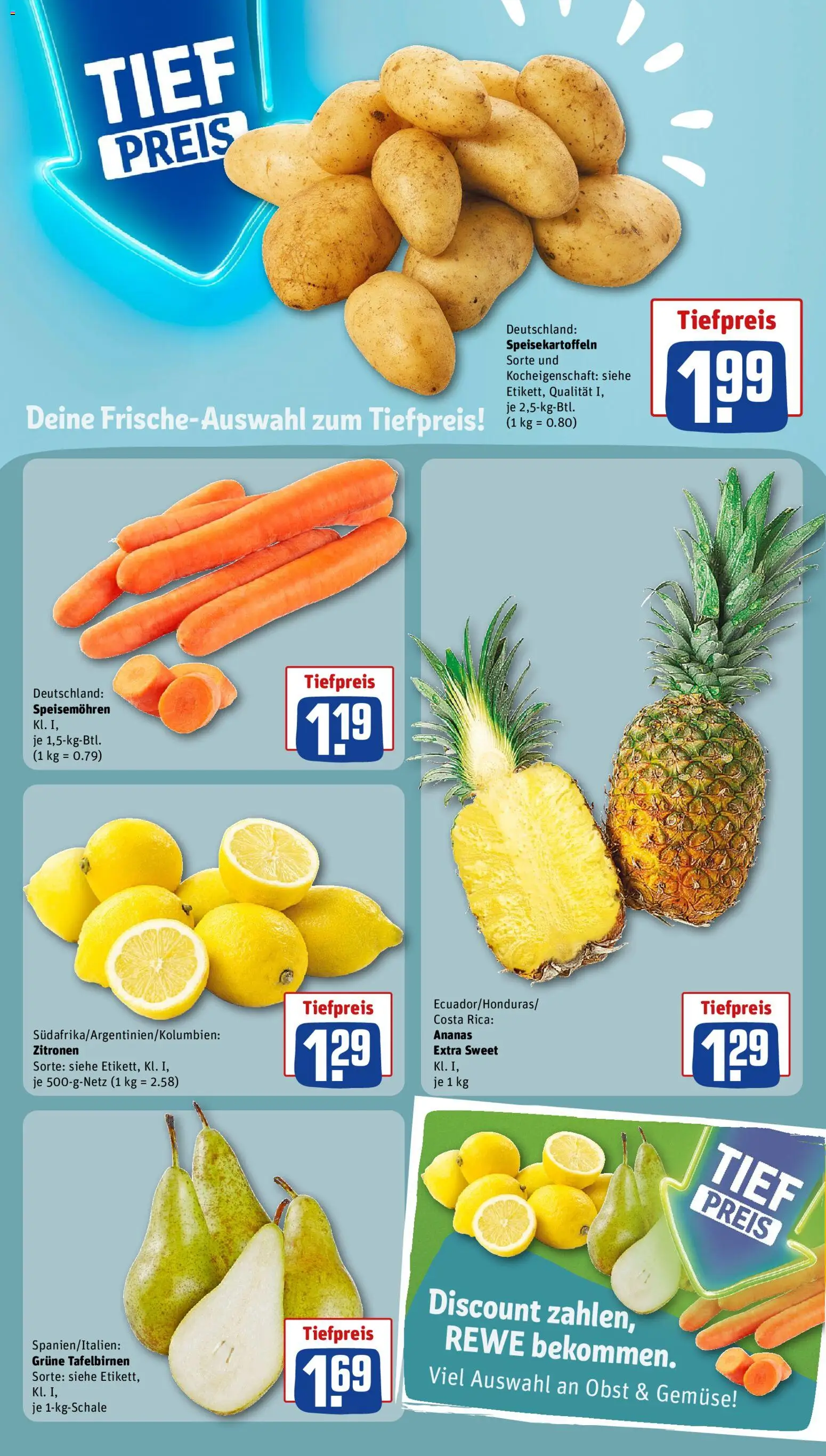 Rewe ihr Kaufpark Prospekt – gültig ab 17.08.2026 | Seite: 6 | Produkte: Ananas, Gemüse, Obst, Zitronen
