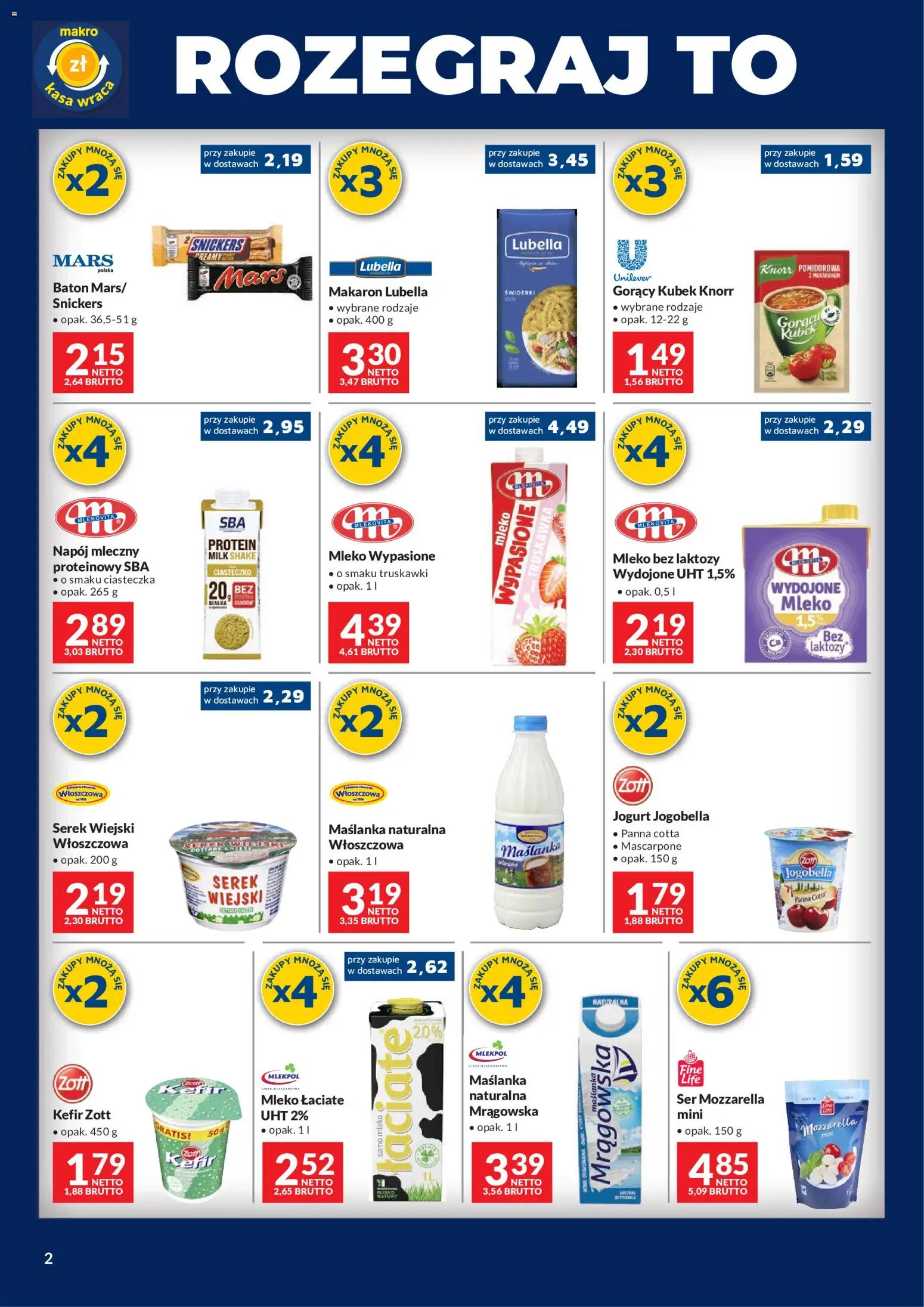 Makro gazetka - Konkursowa Odido od 28.04.2026 | Strona: 2 | Produkty: Maślanka, Serek wiejski, Ser, Ciasteczka