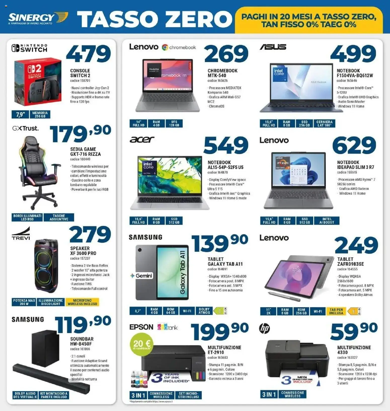 Volantino Trony del 02/10/2026 | Pagina: 11 | Prodotti: TV, Audio, Microfono, Cuscino