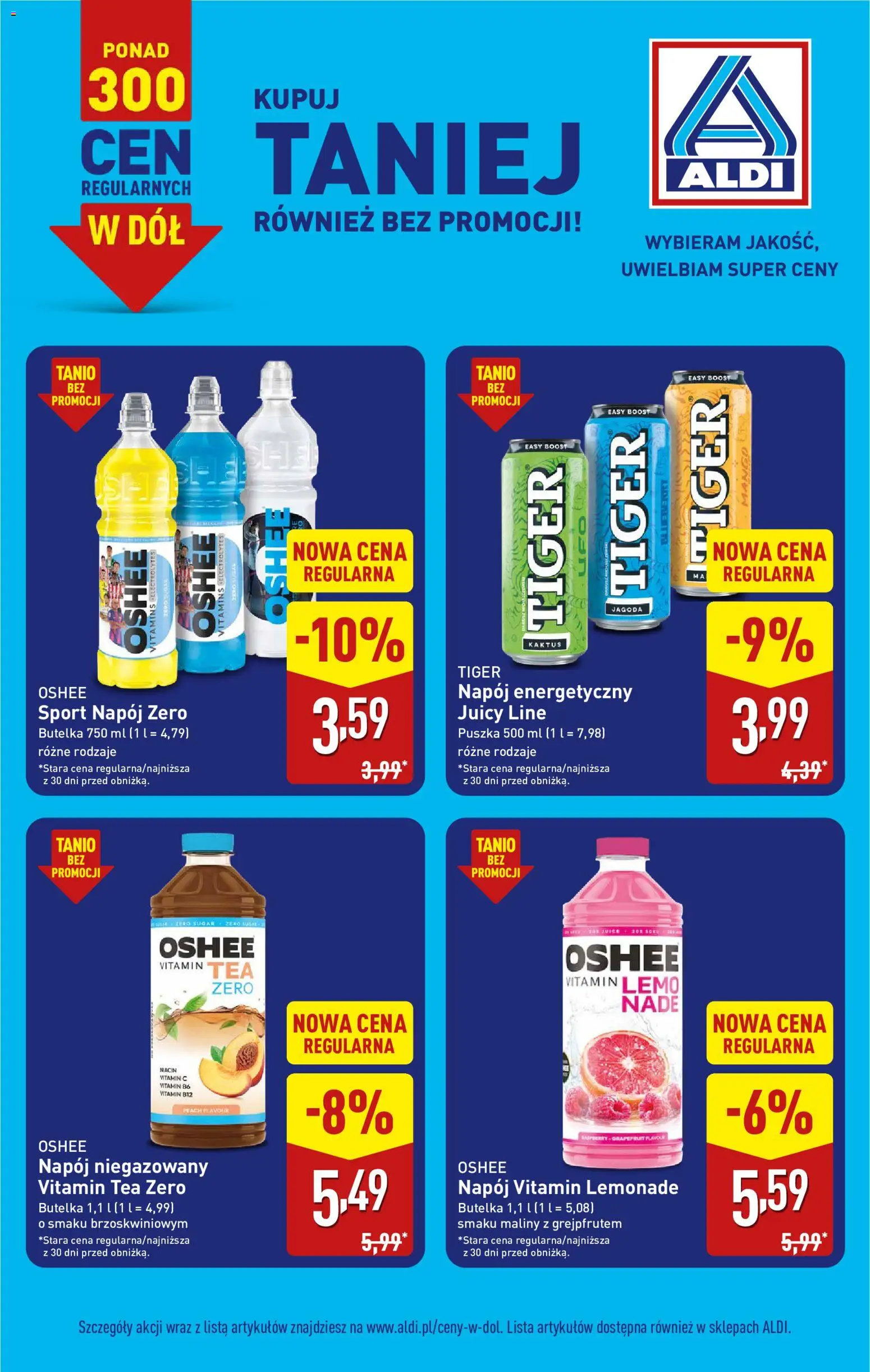 Aldi gazetka - Ceny w dół od 14.09.2026 | Strona: 13 | Produkty: Maliny, Napój energetyczny, Oshee
