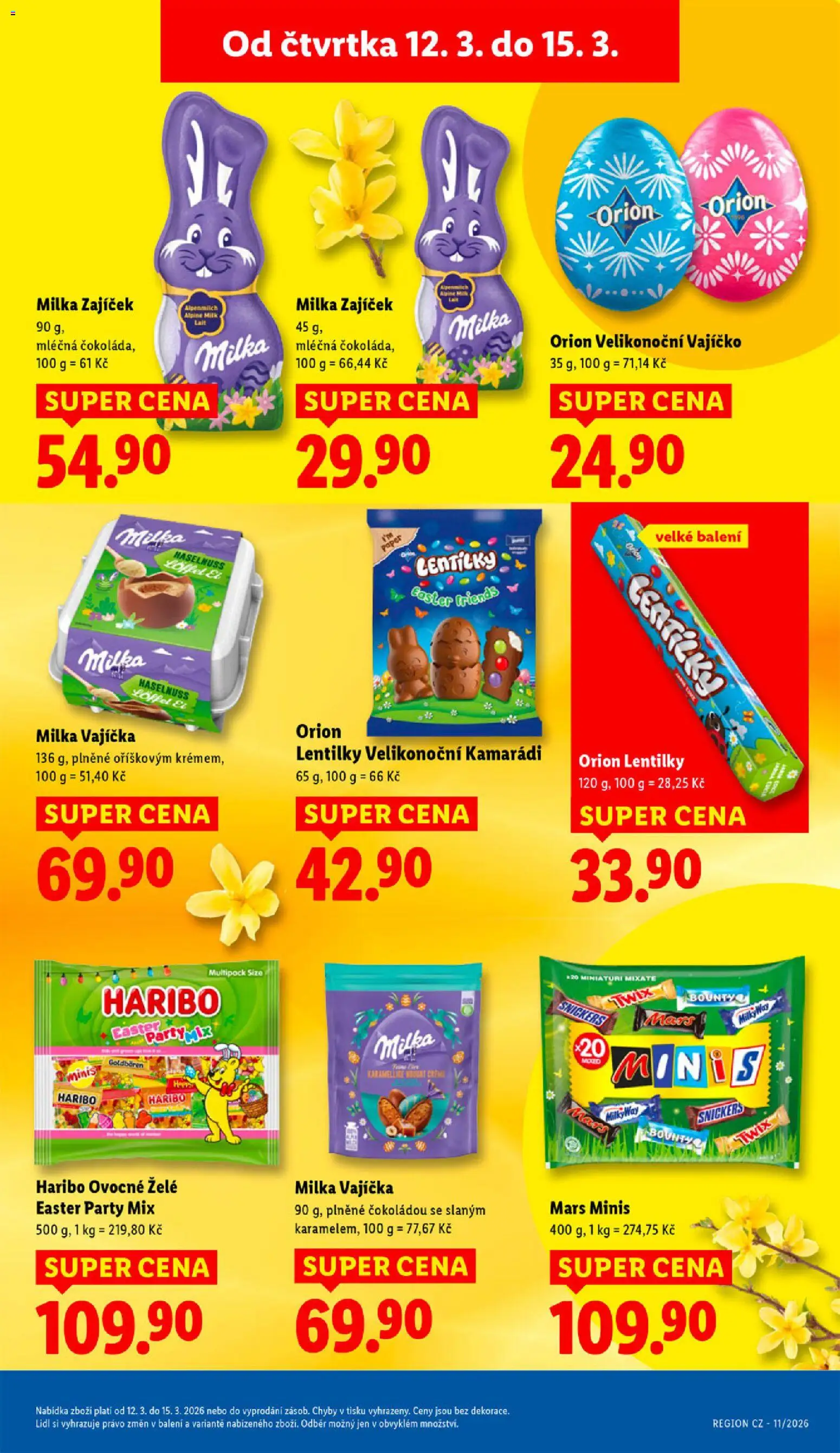 Lidl leták od 12.03.2026 | Strana: 25 | Produkty: Čokoláda, Milka, Party mix, Lentilky