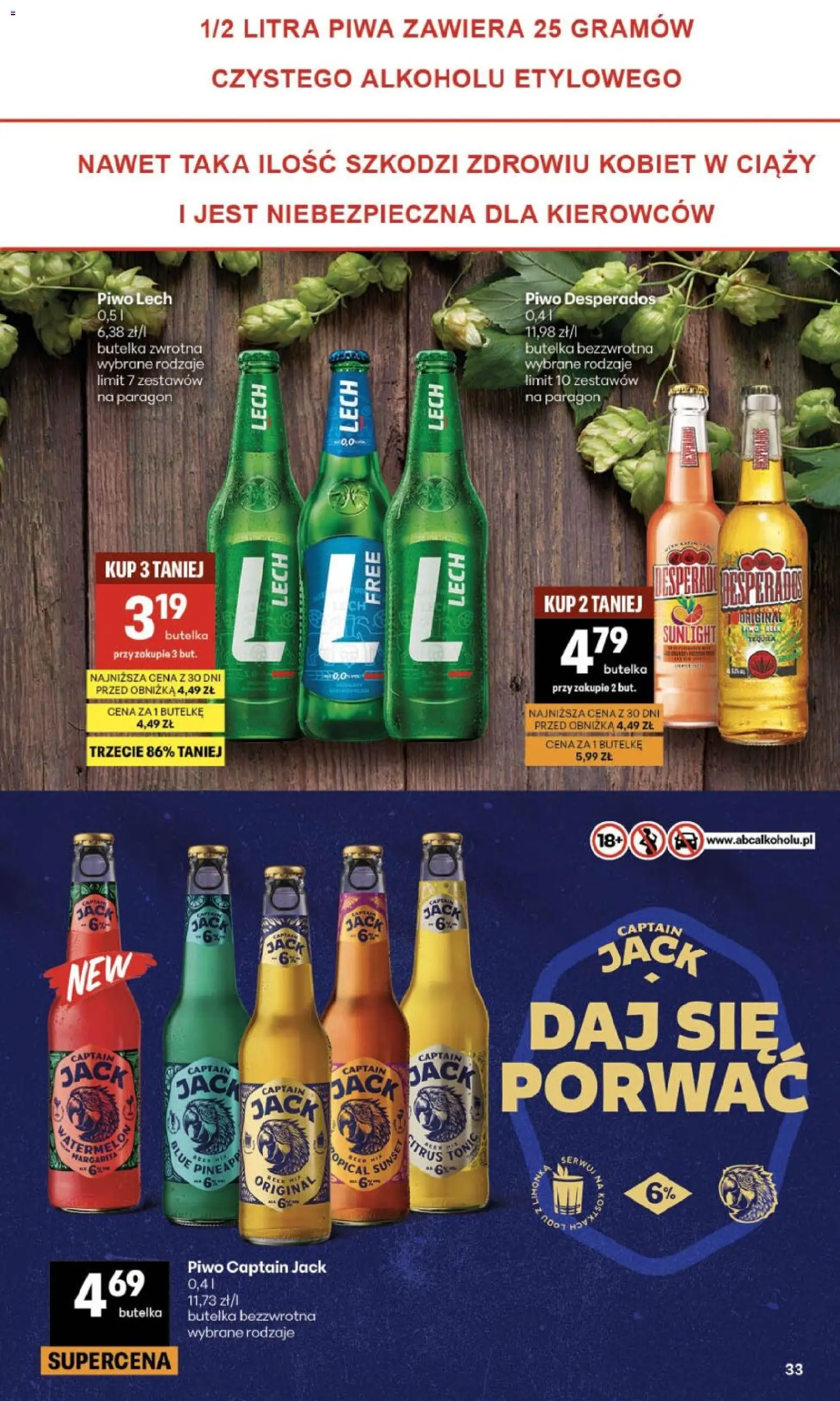Delikatesy Centrum gazetka - Sklepy Własne od 18.06.2026 | Strona: 33 | Produkty: Piwo Desperados, Tequila, Piwo
