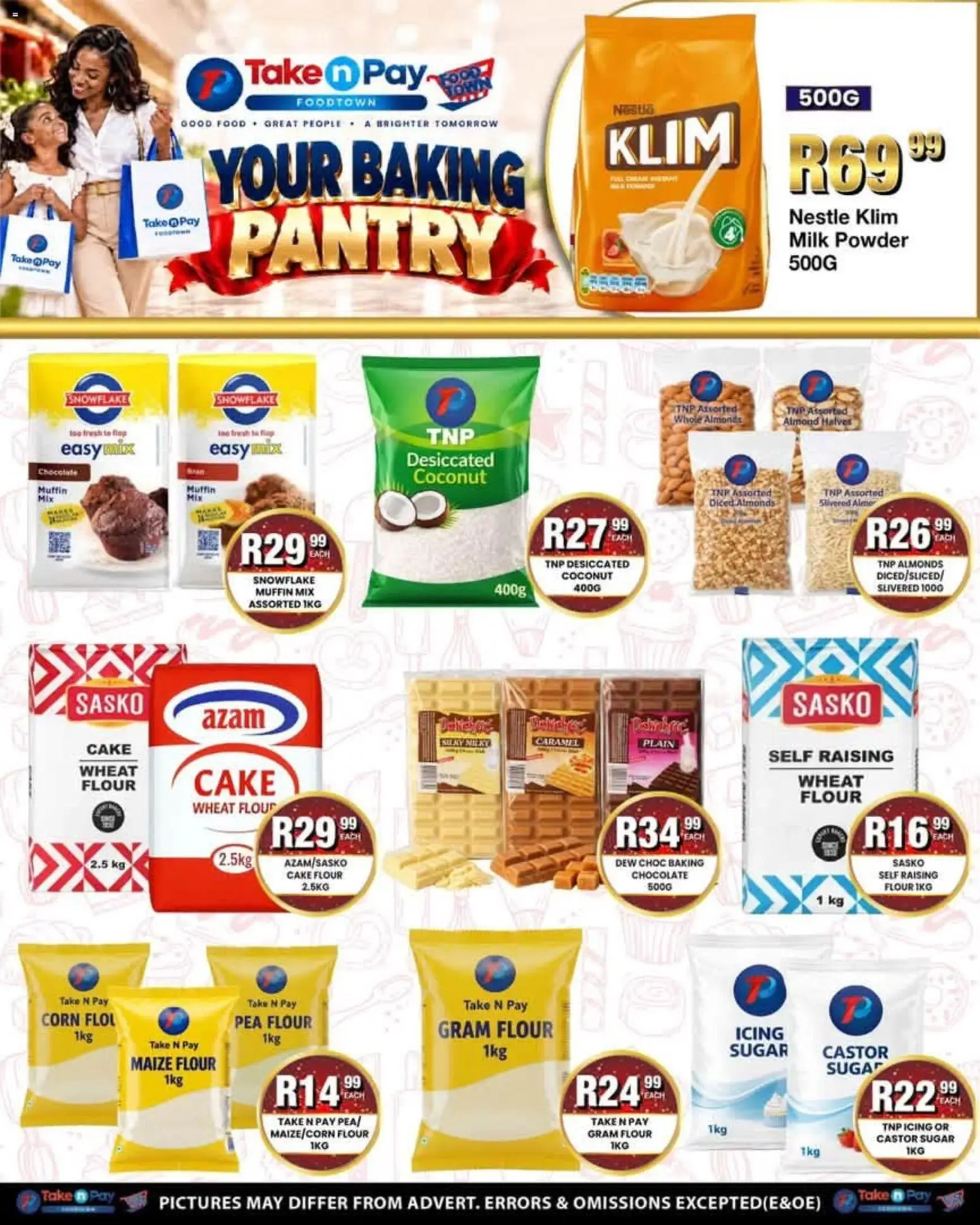 New Take n Pay catalogue – valid from 19/10/2026 | Page: 8 | Products: Cake, Almonds, Chocolate, Powder