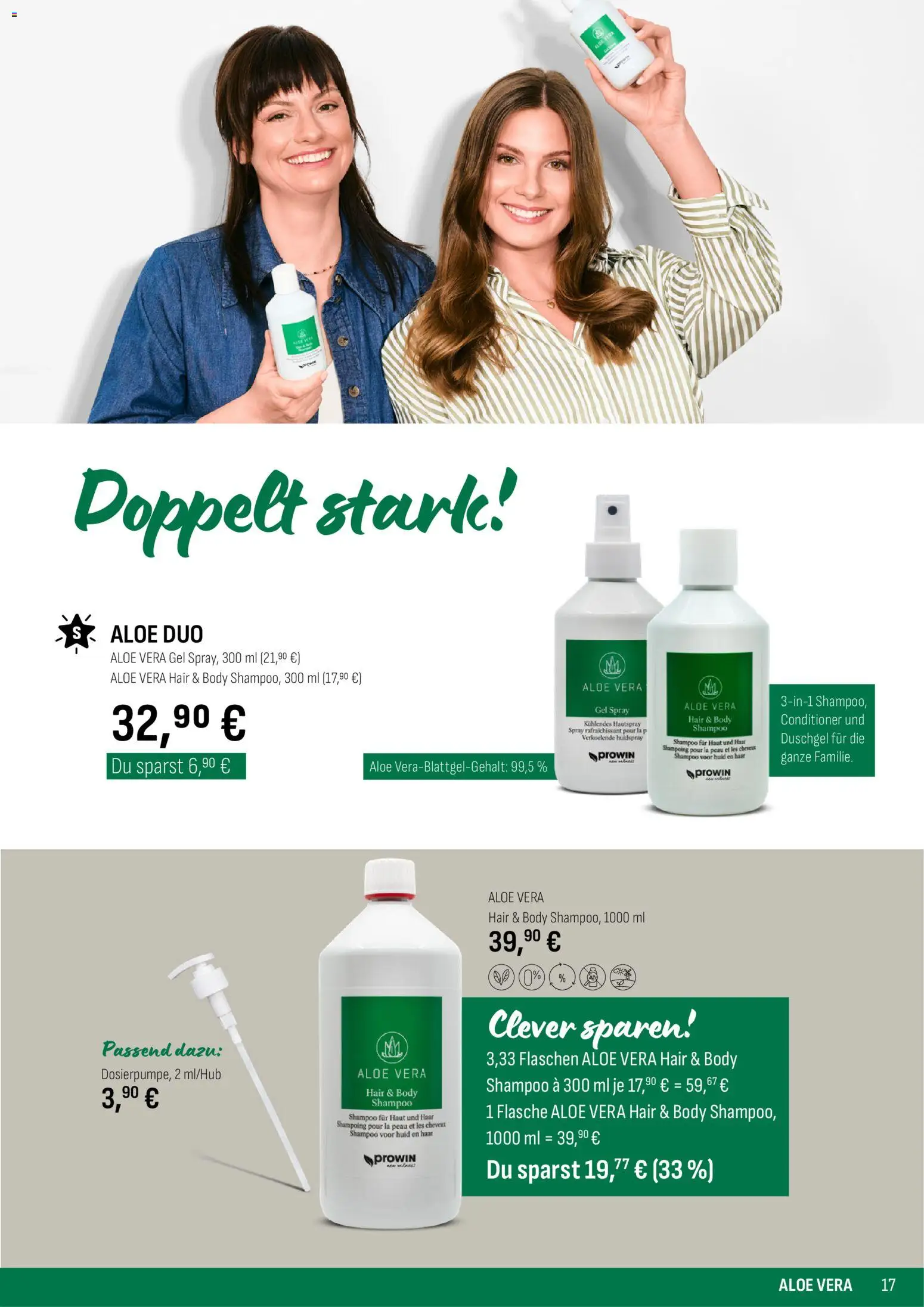Katalog ProWin New Wellness April / September 2026 – gültig ab 01.04.2026 | Seite: 17 | Produkte: Shampoo, Duschgel