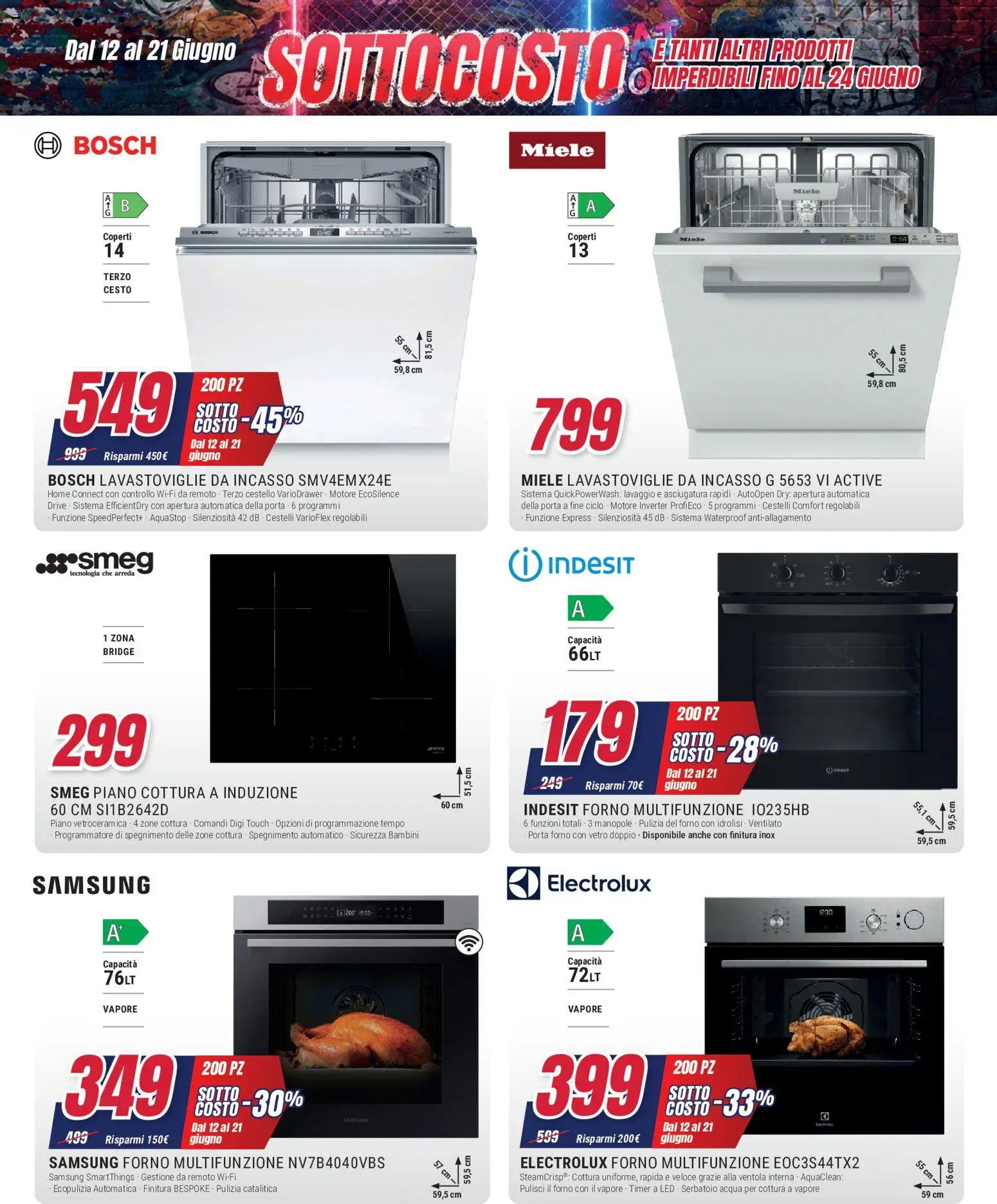 Volantino Trony del 12.06.2026 | Pagina: 22 | Prodotti: Acqua, Forno, Miele, Samsung