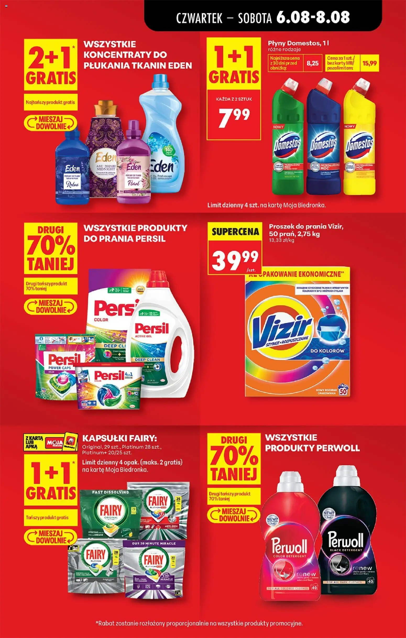 Biedronka gazetka od czwartku od 06.08.2026 | Strona: 19 | Produkty: Karta, Kapsułki fairy, Fairy, Proszek do prania