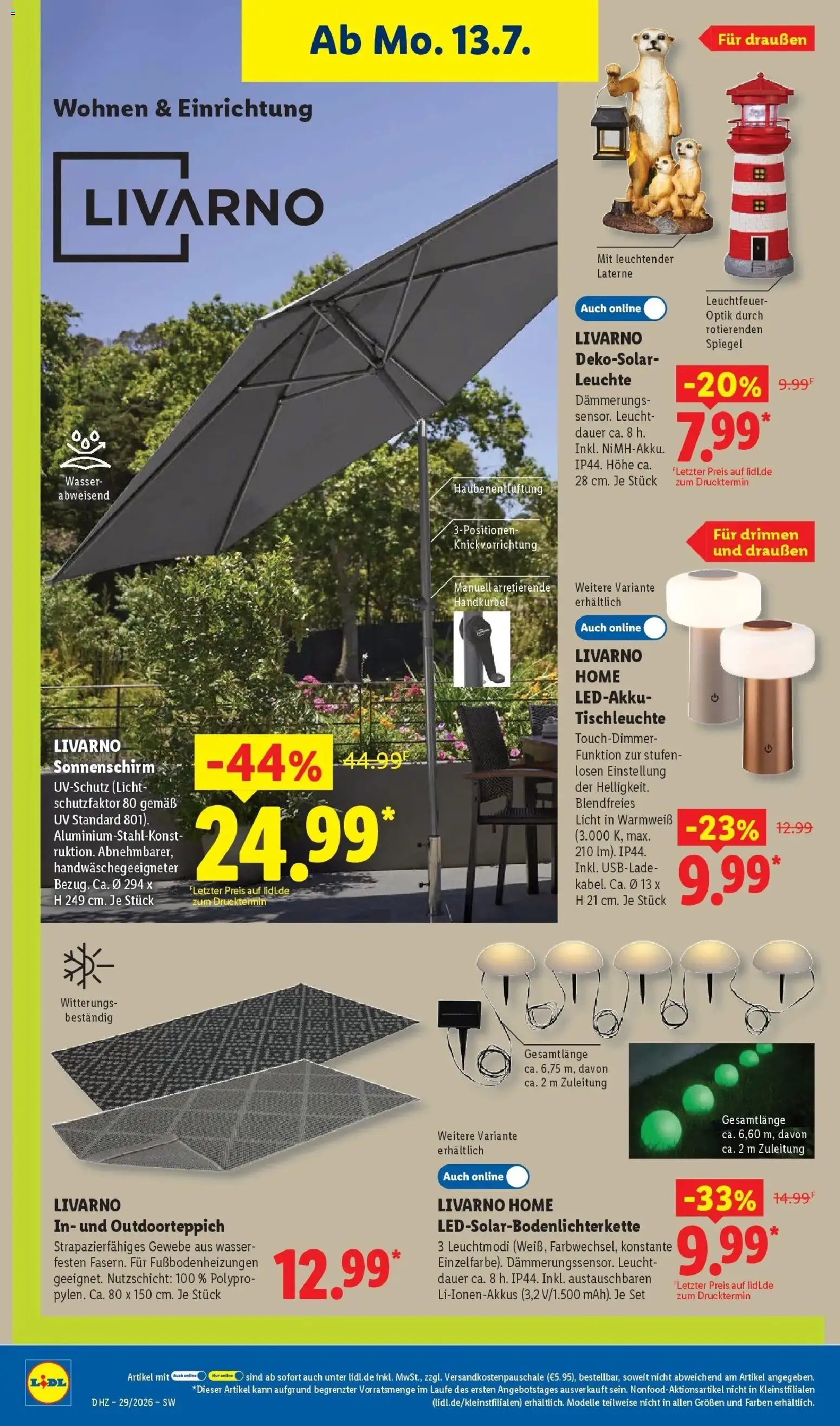 Lidl Prospekt Villingen-schwenningen – gültig ab 13.07.2026 | Seite: 38 | Produkte: Spiegel, Wasser, Sonnenschirm