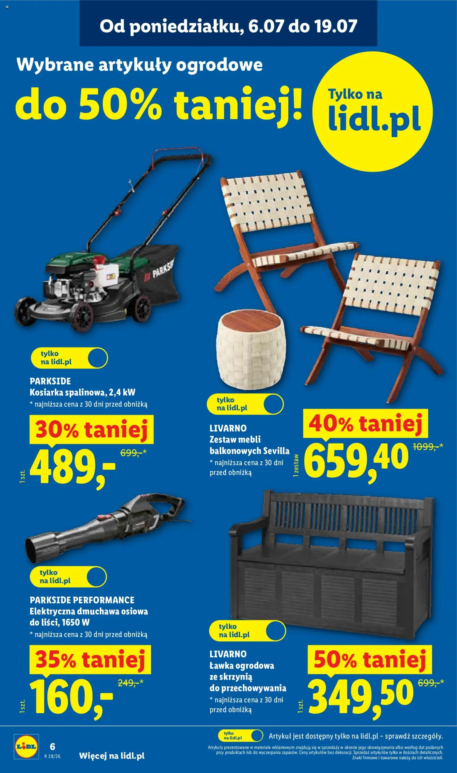 Lidl Katalog od 06.07.2026 | Strona: 6 | Produkty: Kosiarka