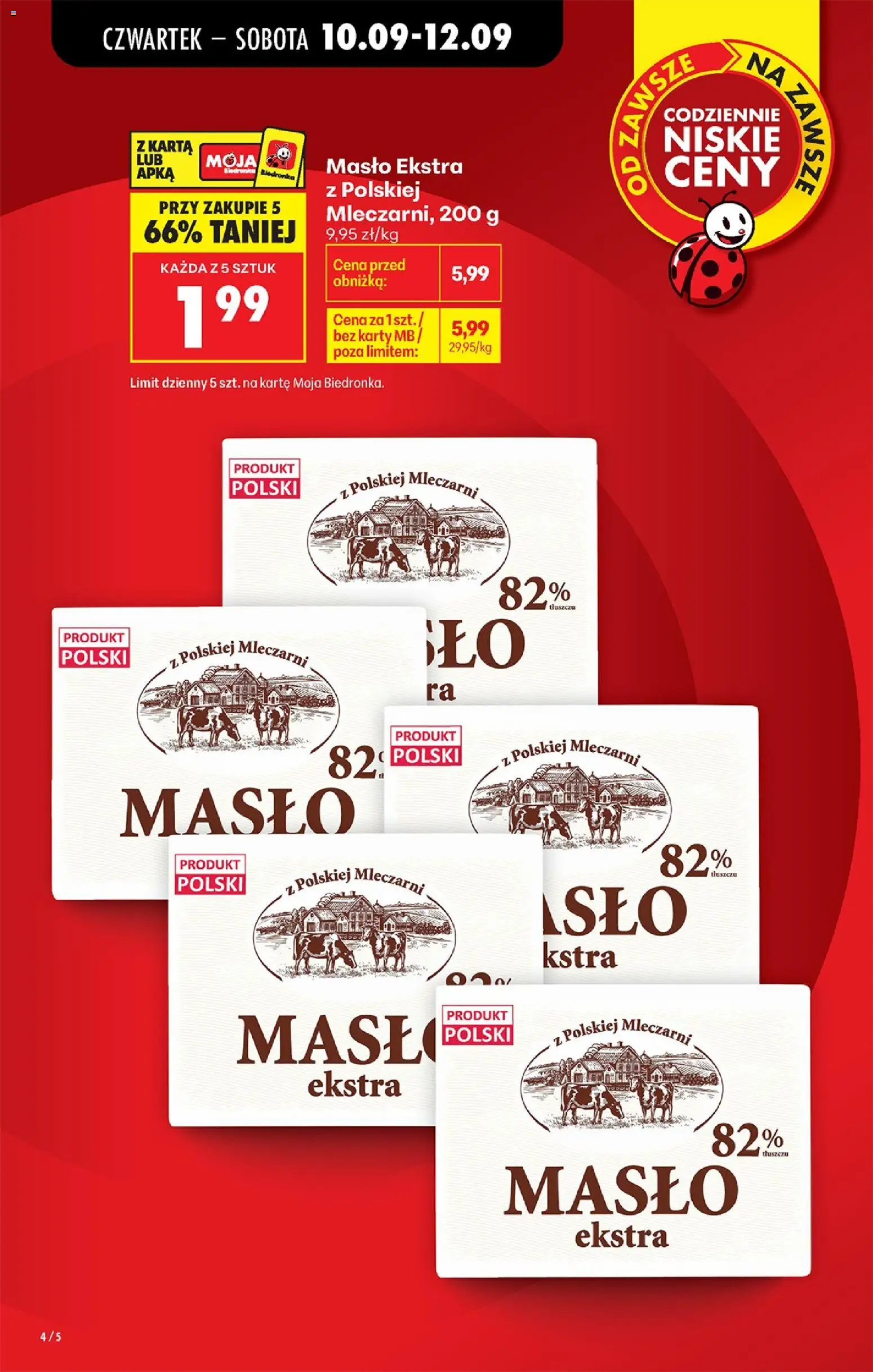 Biedronka gazetka od czwartku od 10.09.2026 | Strona: 6 | Produkty: Karta, Masło