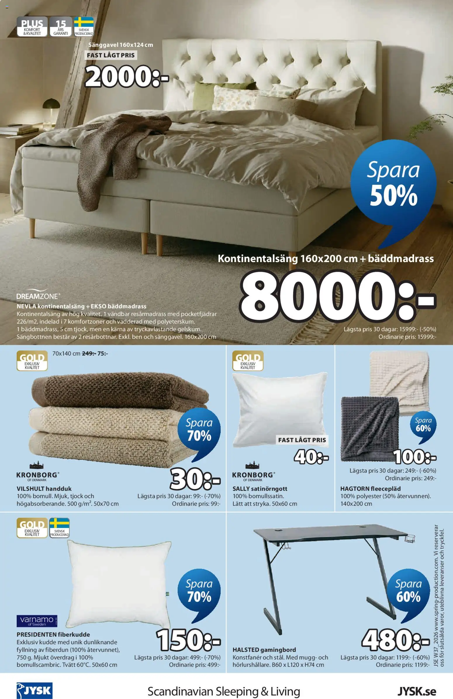 JYSK reklamblad aktuell från 07/09/2026 | Sida: 24 | Produkter: Badrumsmatta, Handduk, Duschdraperi