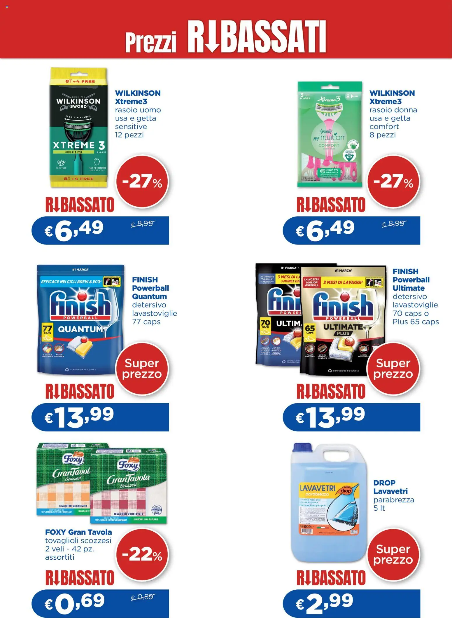 Volantino Acqua e Sapone del 04/09/2026 | Pagina: 3 | Prodotti: Rasoio, Lavastoviglie, Lavavetri