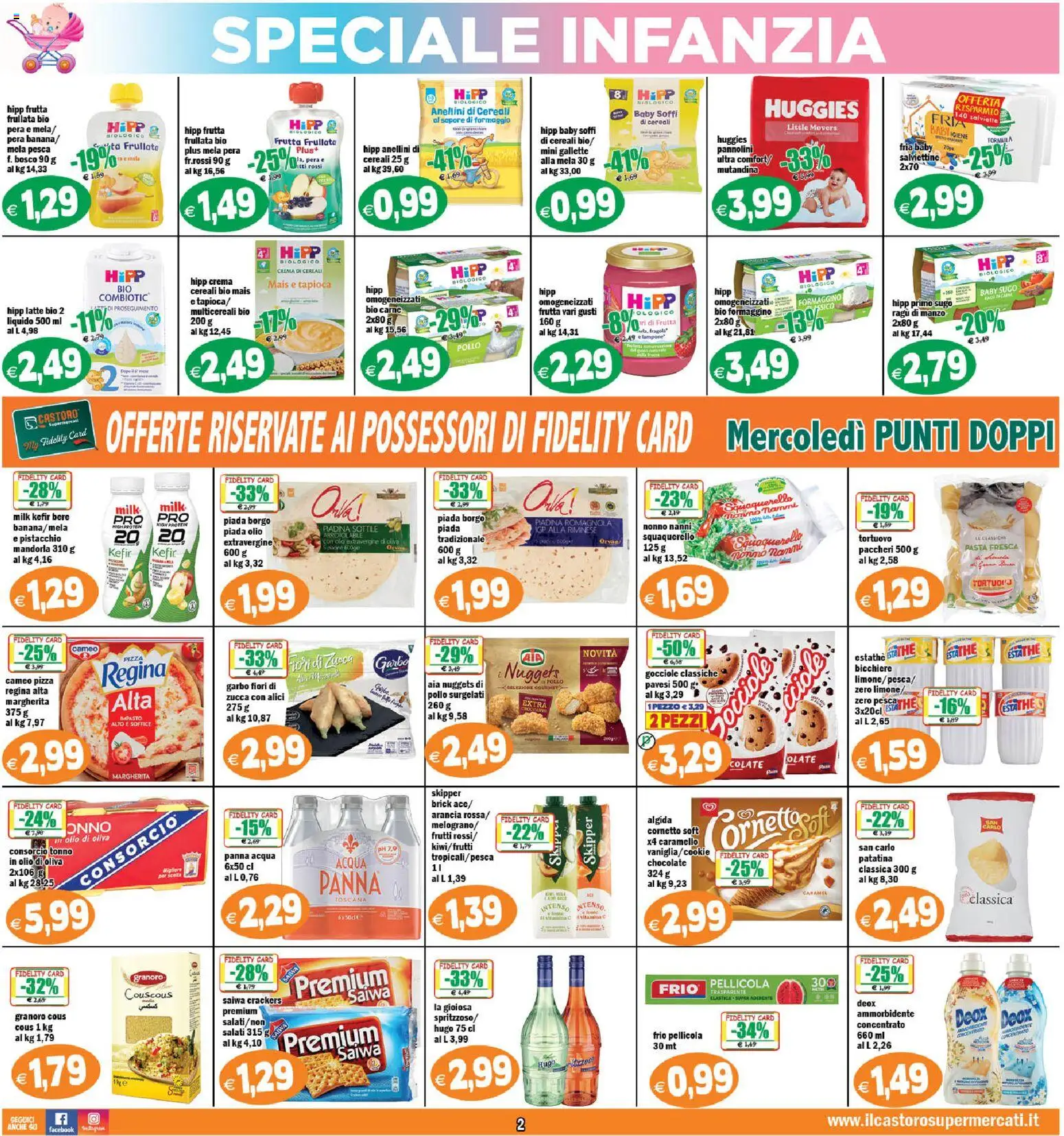 Volantino Il Castoro del 01/07/2026 | Pagina: 2 | Prodotti: Pollo, Nuggets, Lampone, Mais